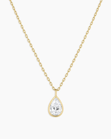 Classic Diamond Pear Necklace