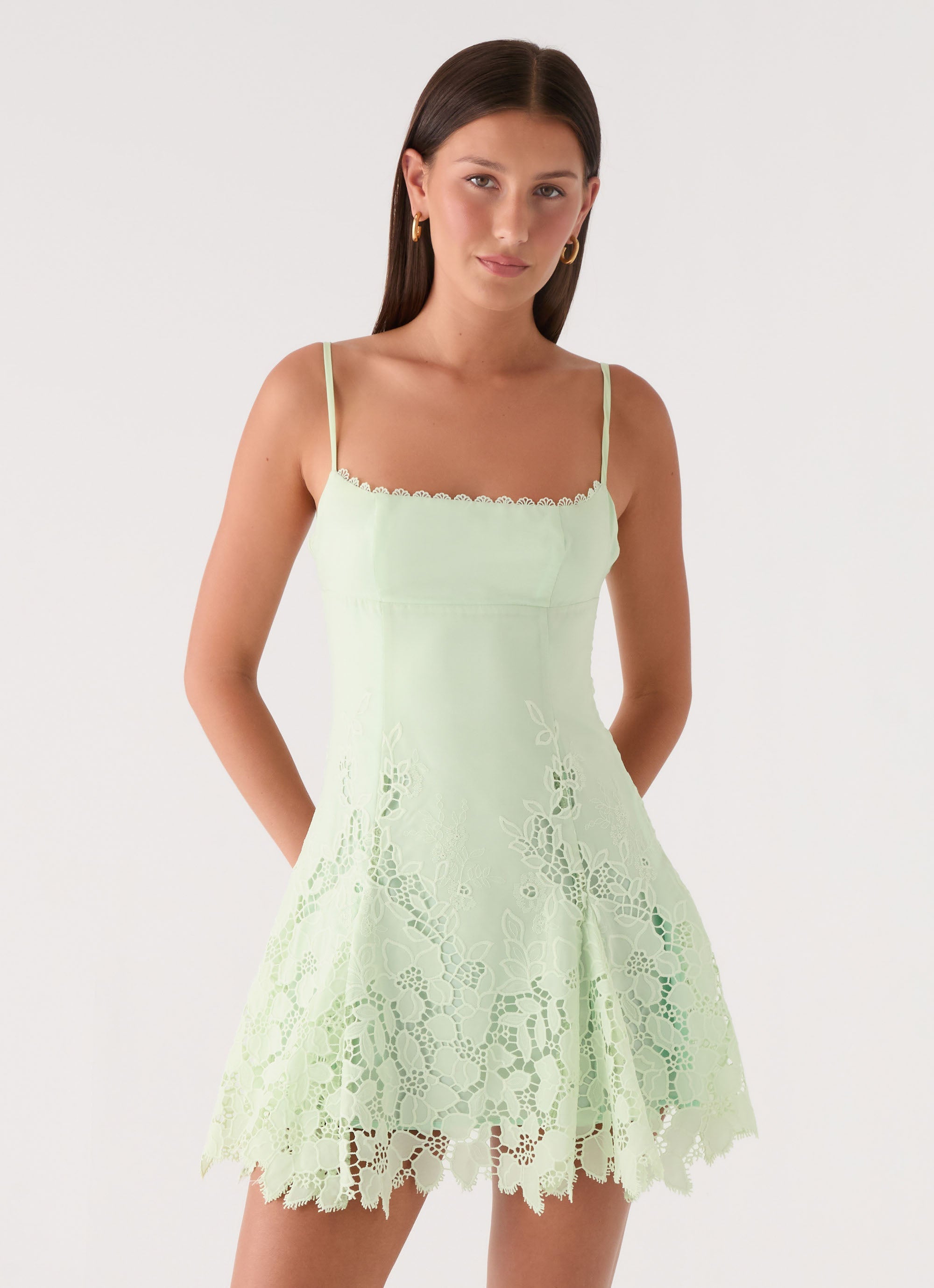 Florine Mini Dress - Pistachio
