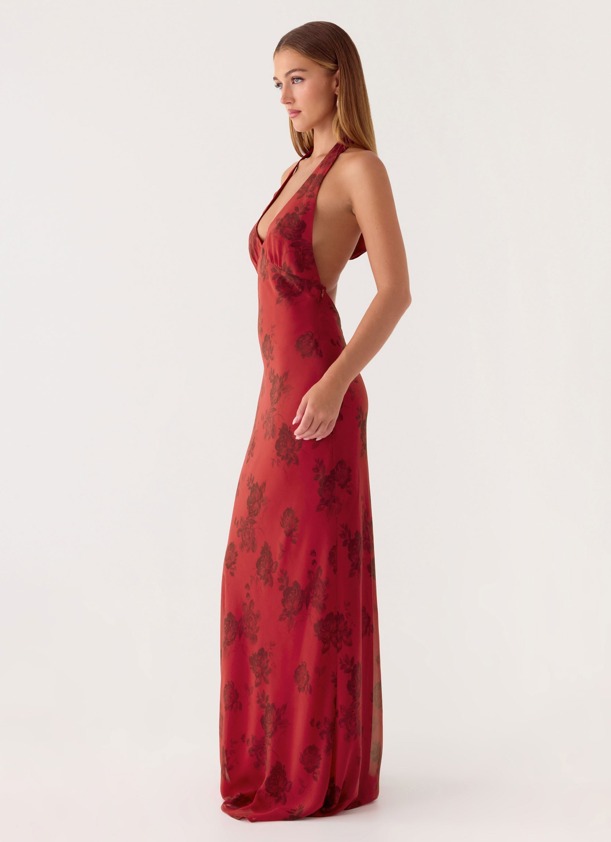 Freja Maxi Dress - Cherry Rose