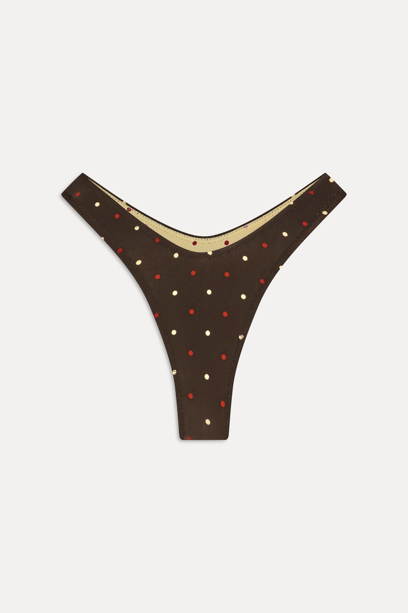 Full Moon Reversible Satin Bikini Bottom - Honey Bug