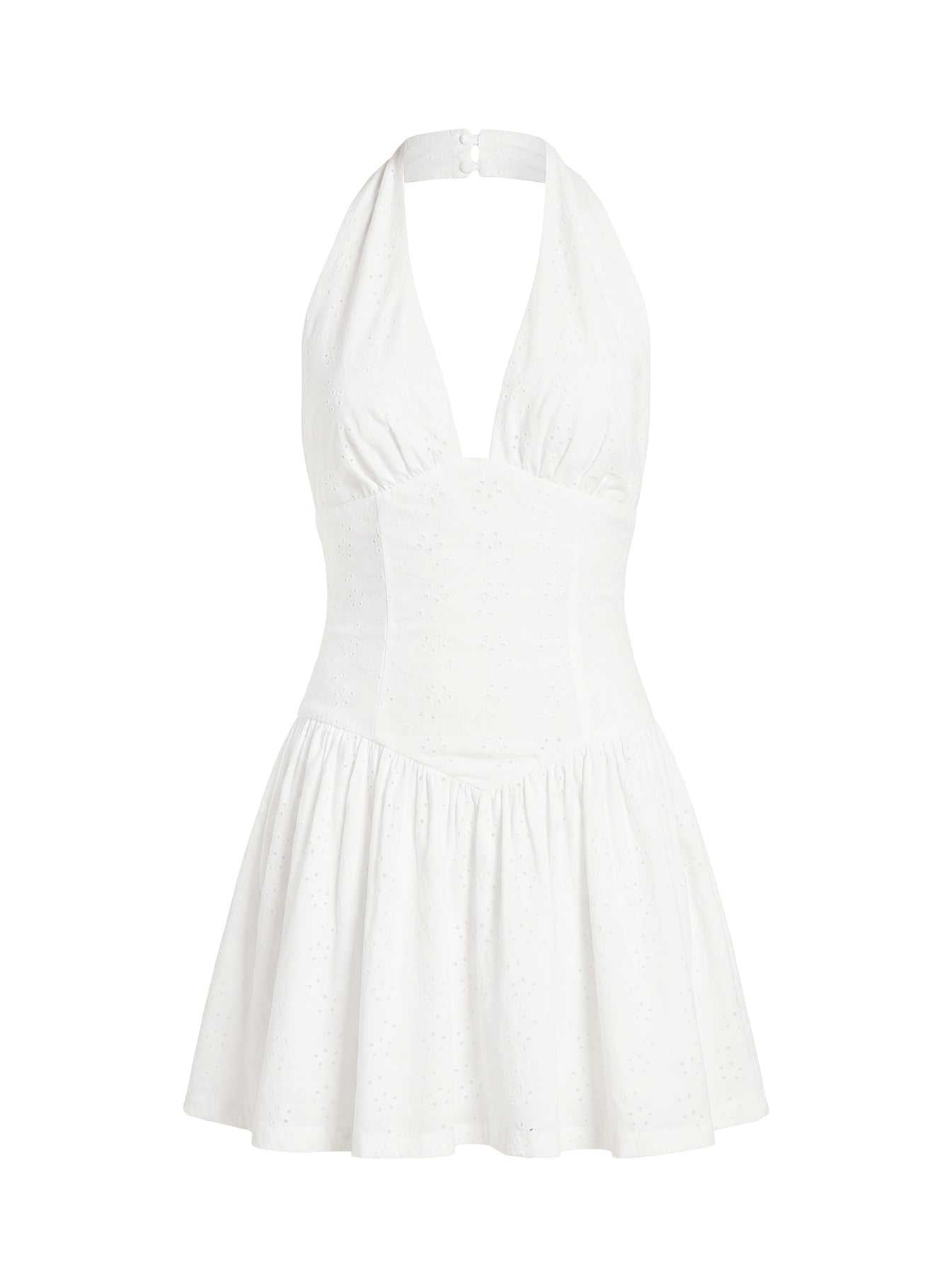 Imojen Halter Mini Dress White