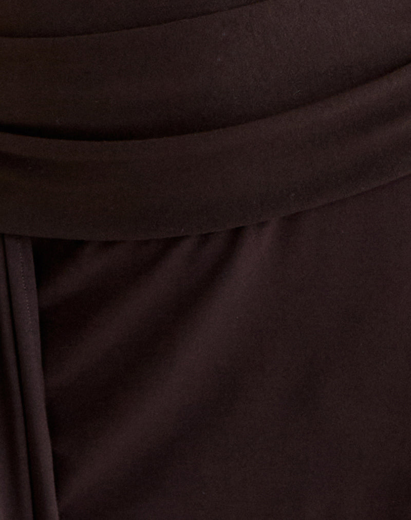 Ginny Mini Dress in Chocolate Brown