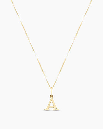 Diamond Vintage Alphabet Charm Necklace