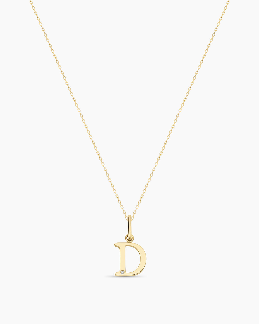 Diamond Vintage Alphabet Charm Necklace