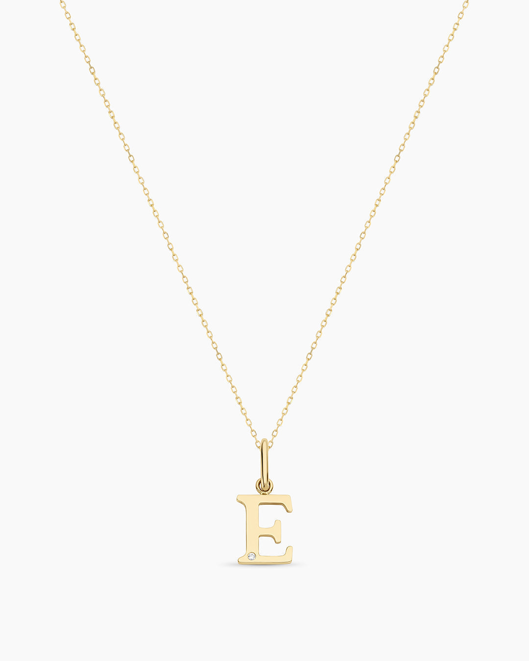 Diamond Vintage Alphabet Charm Necklace