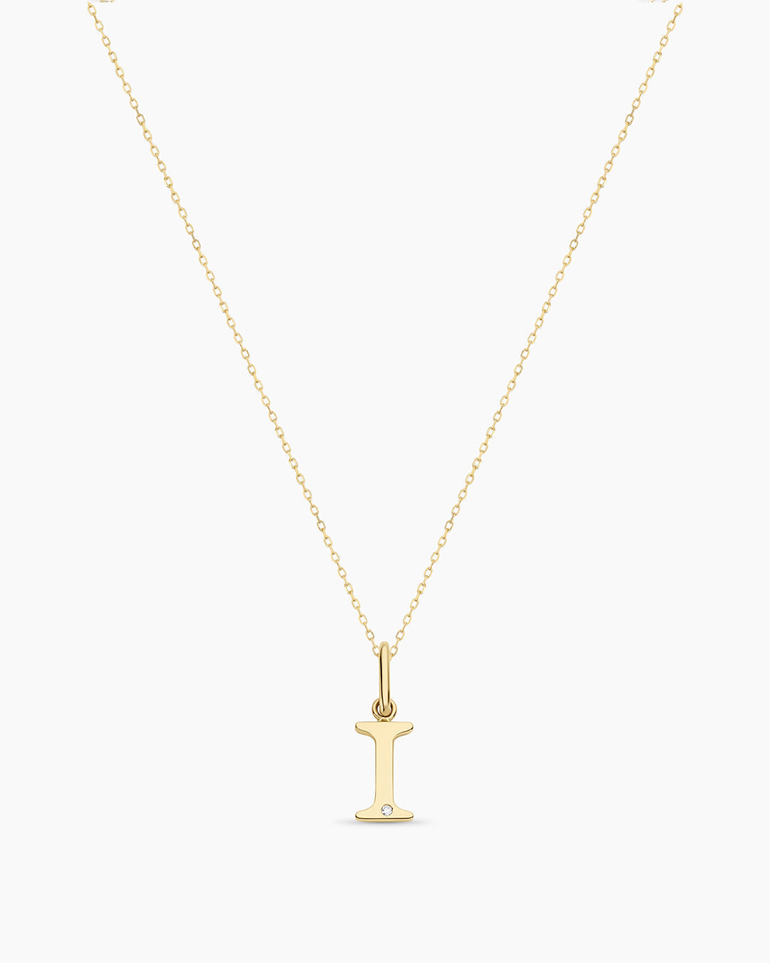 Diamond Vintage Alphabet Charm Necklace