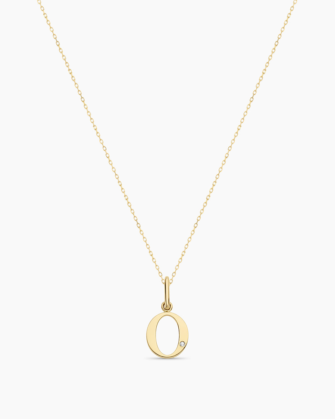 Diamond Vintage Alphabet Charm Necklace