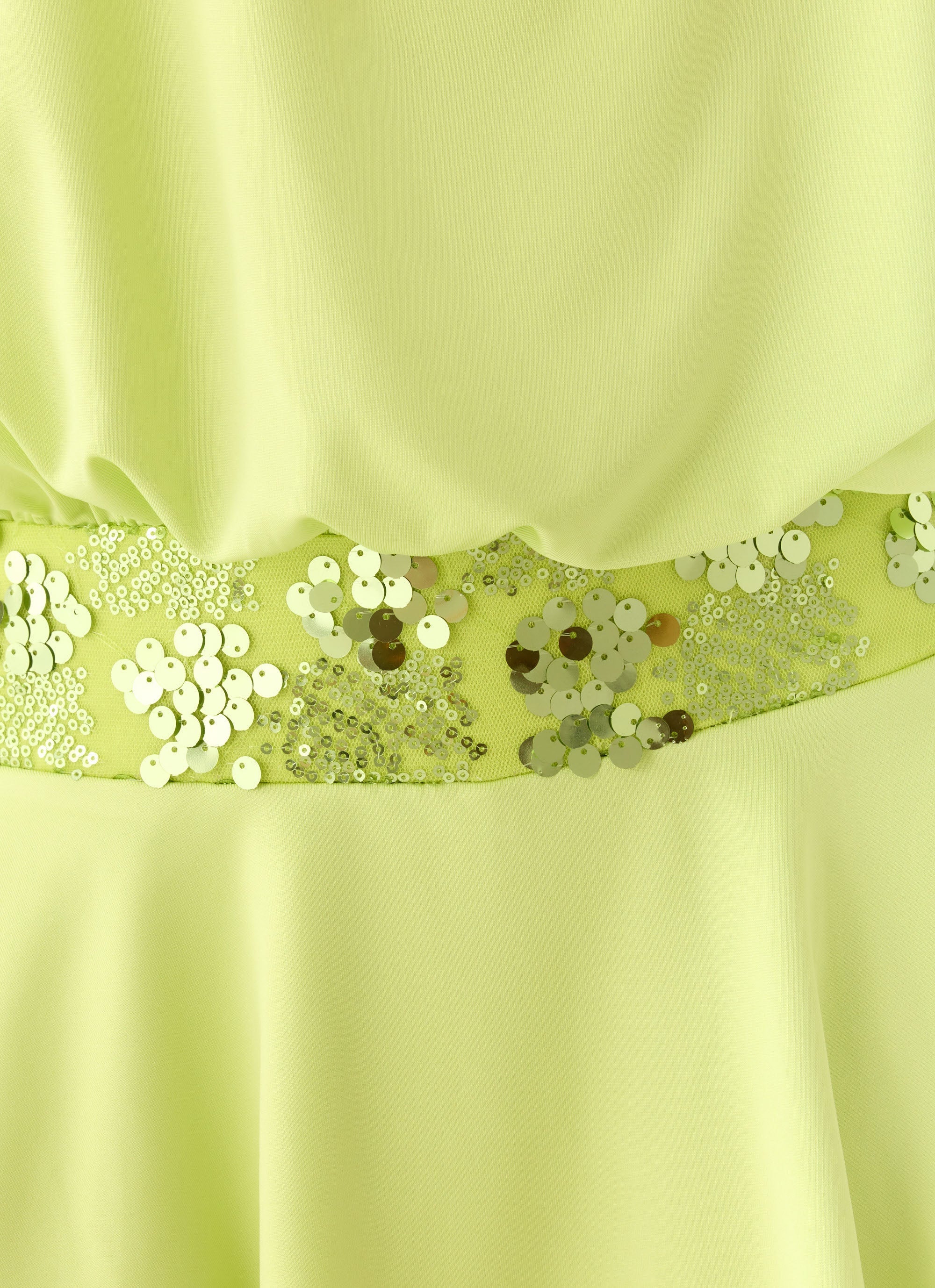 Gala Sequin Mini Dress - Lime
