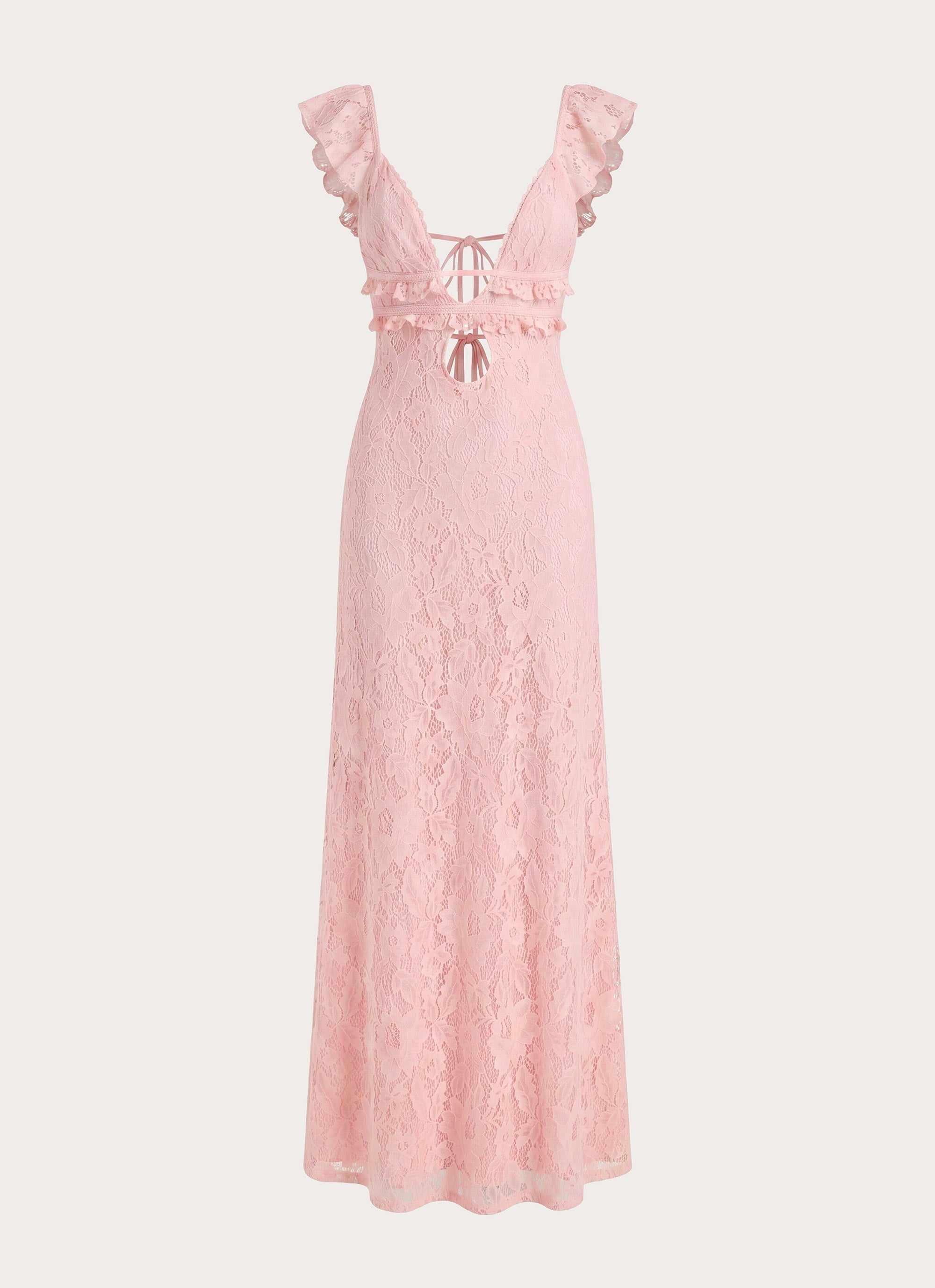 Giulia Lace Maxi Dress - Pink