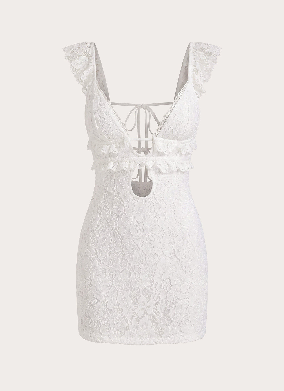 Giulia Lace Mini Dress - White