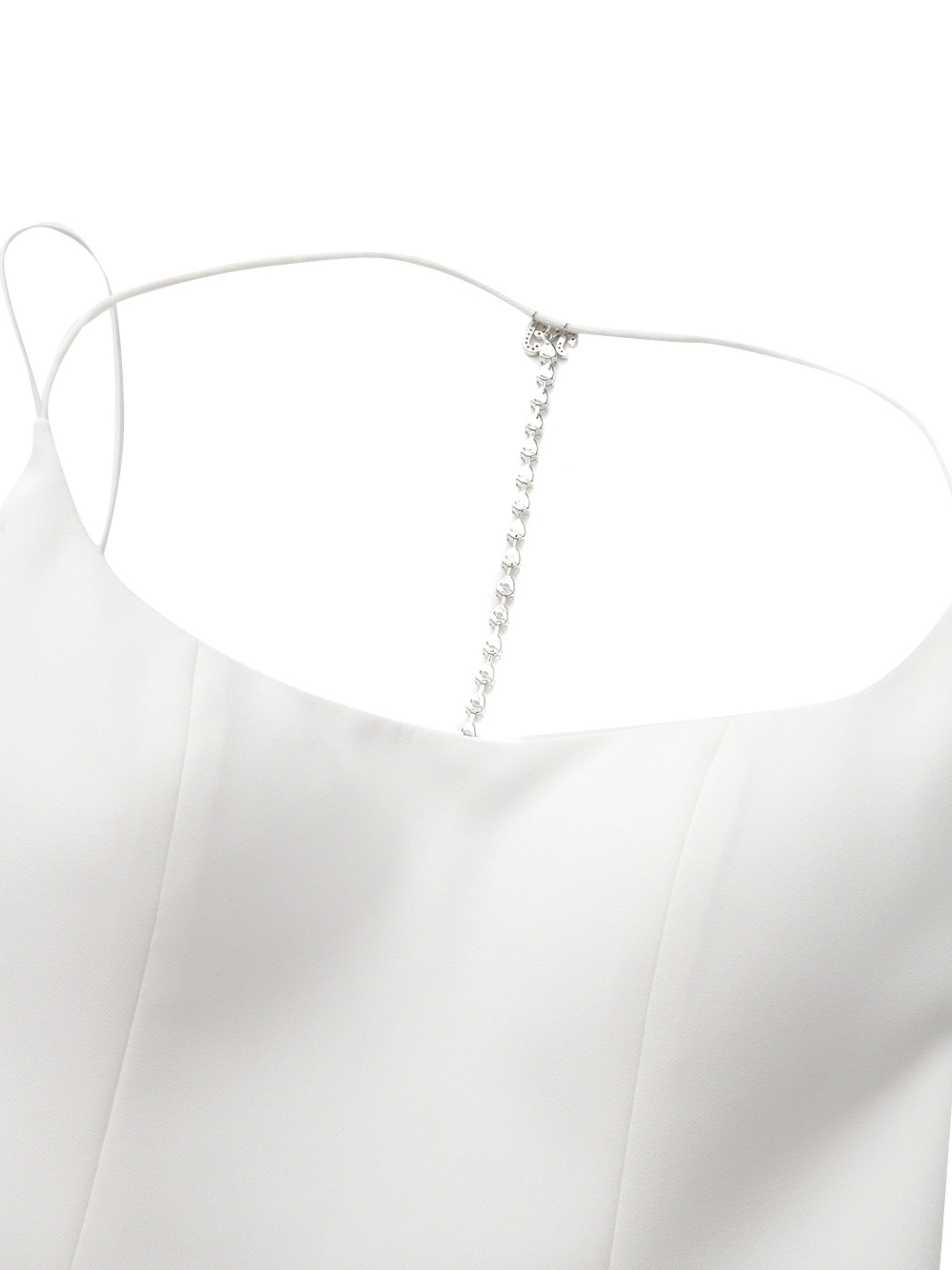 Giana Open-Back White Dress