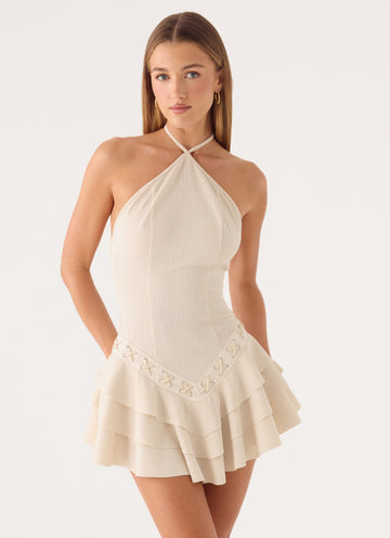 Heart Leigh Mini Dress - Beige