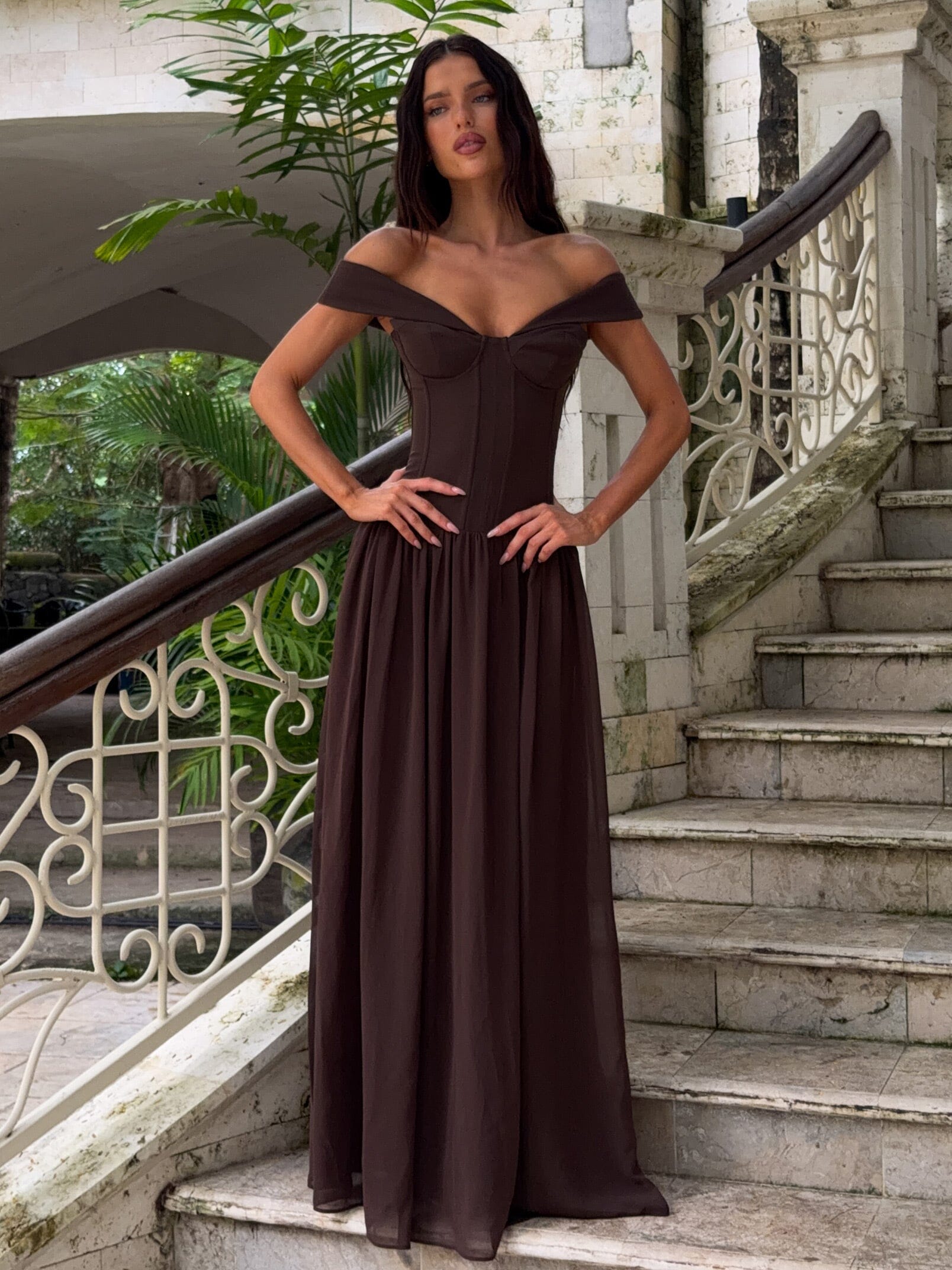 Junipia Maxi Dress Chocolate