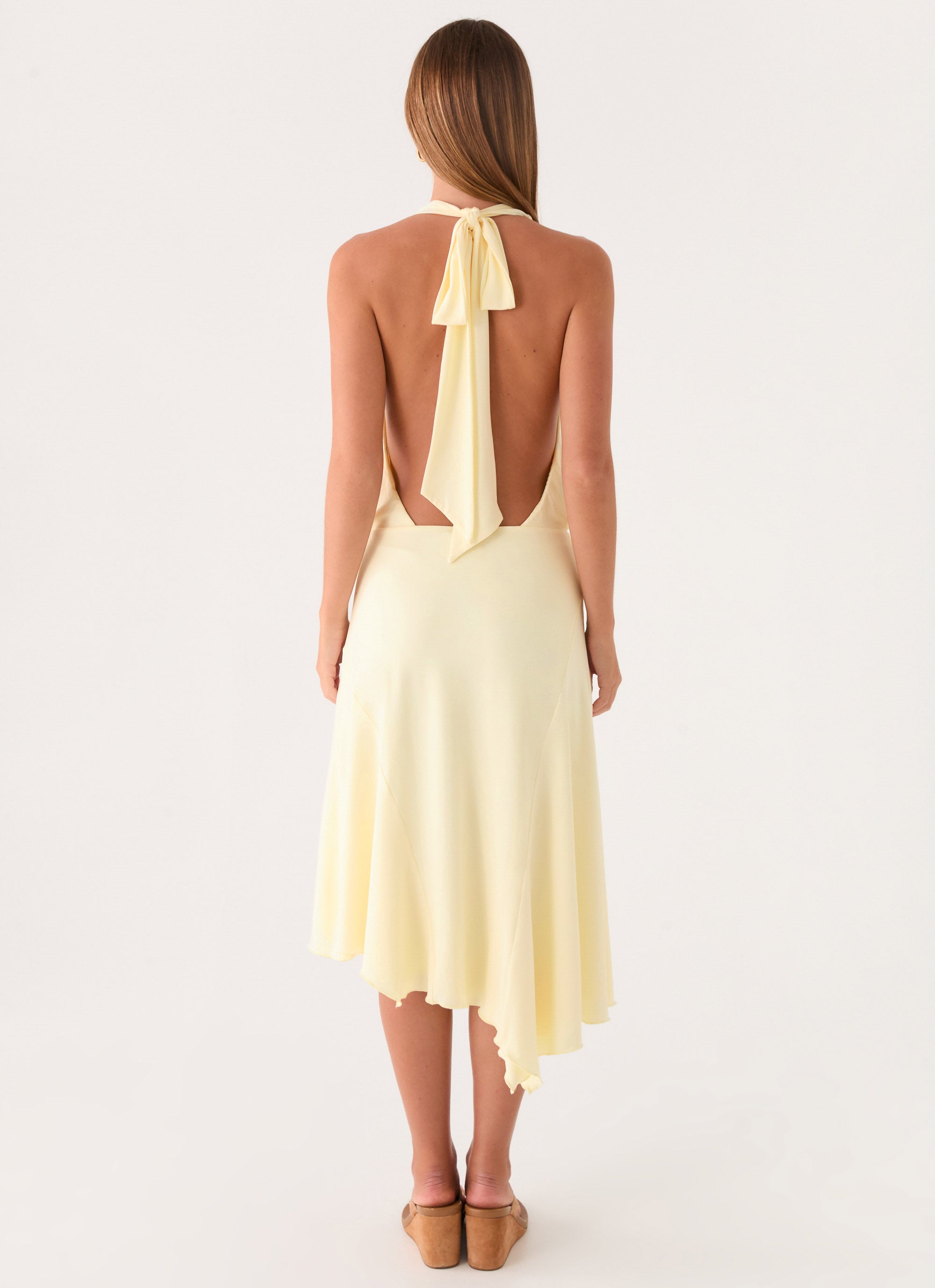 Ignite It Midi Dress - Lemon