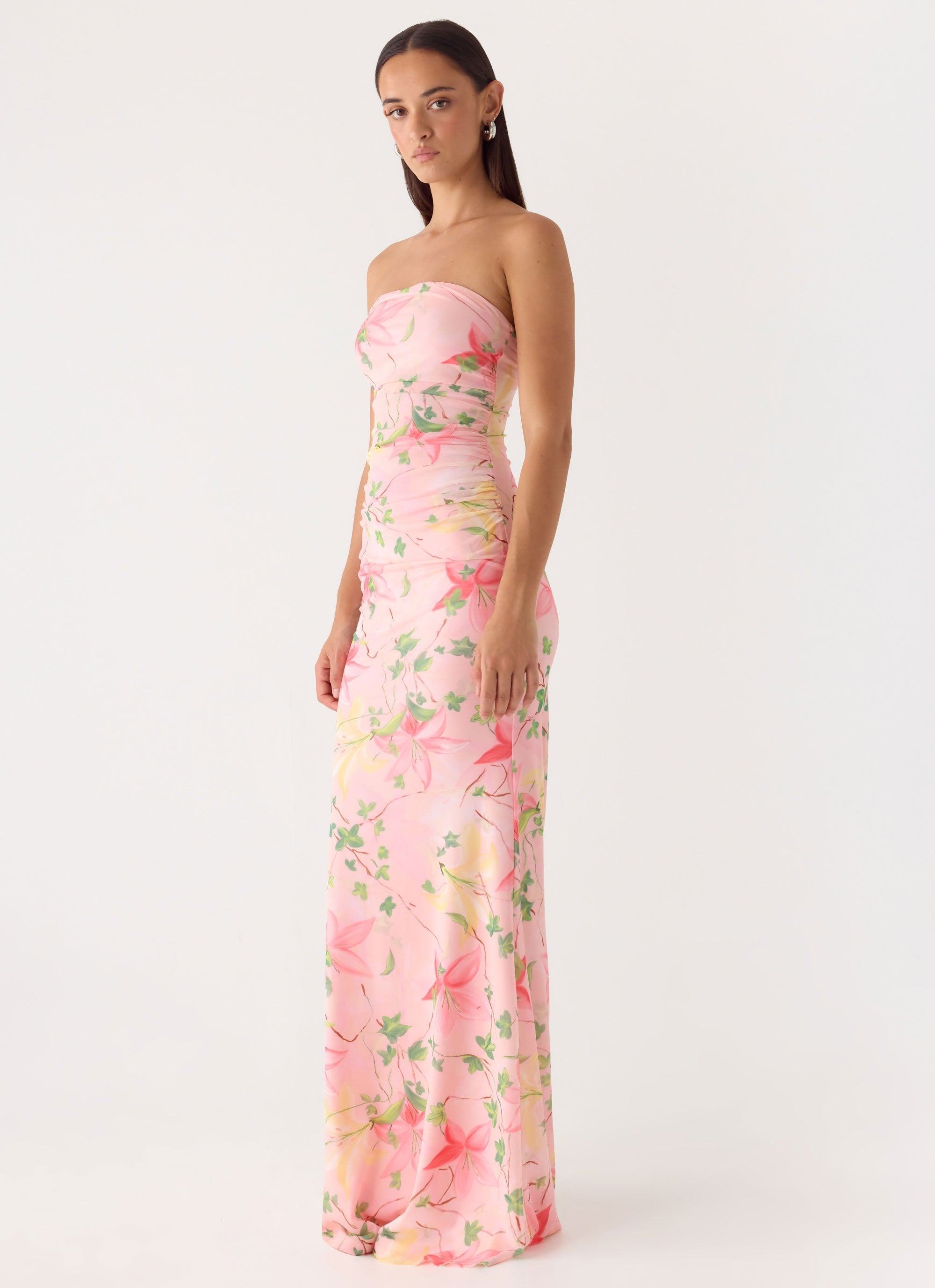 Iroha Strapless Maxi Dress - Blooming Spring