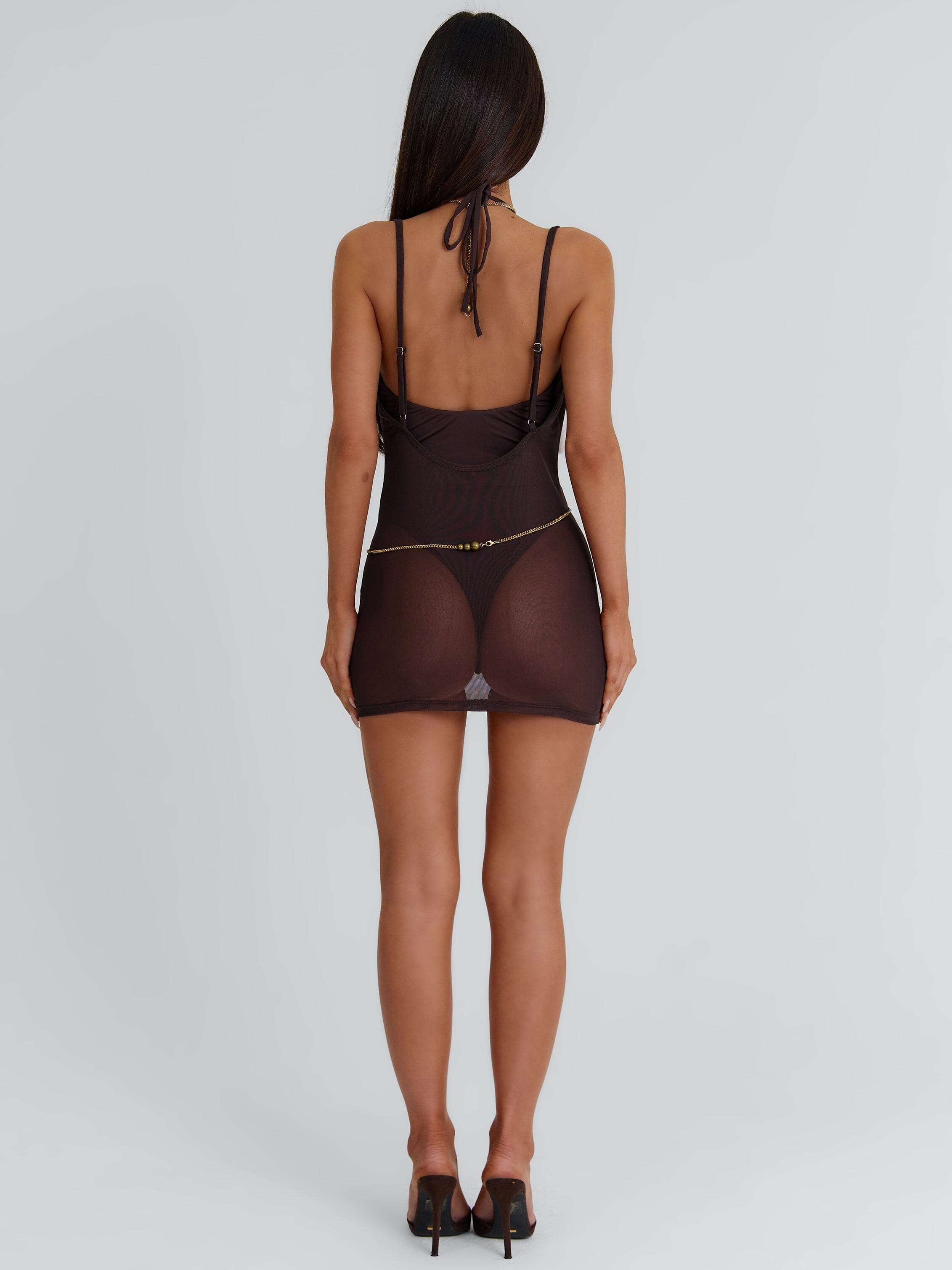 Jahli Two Piece Mini Dress Brown