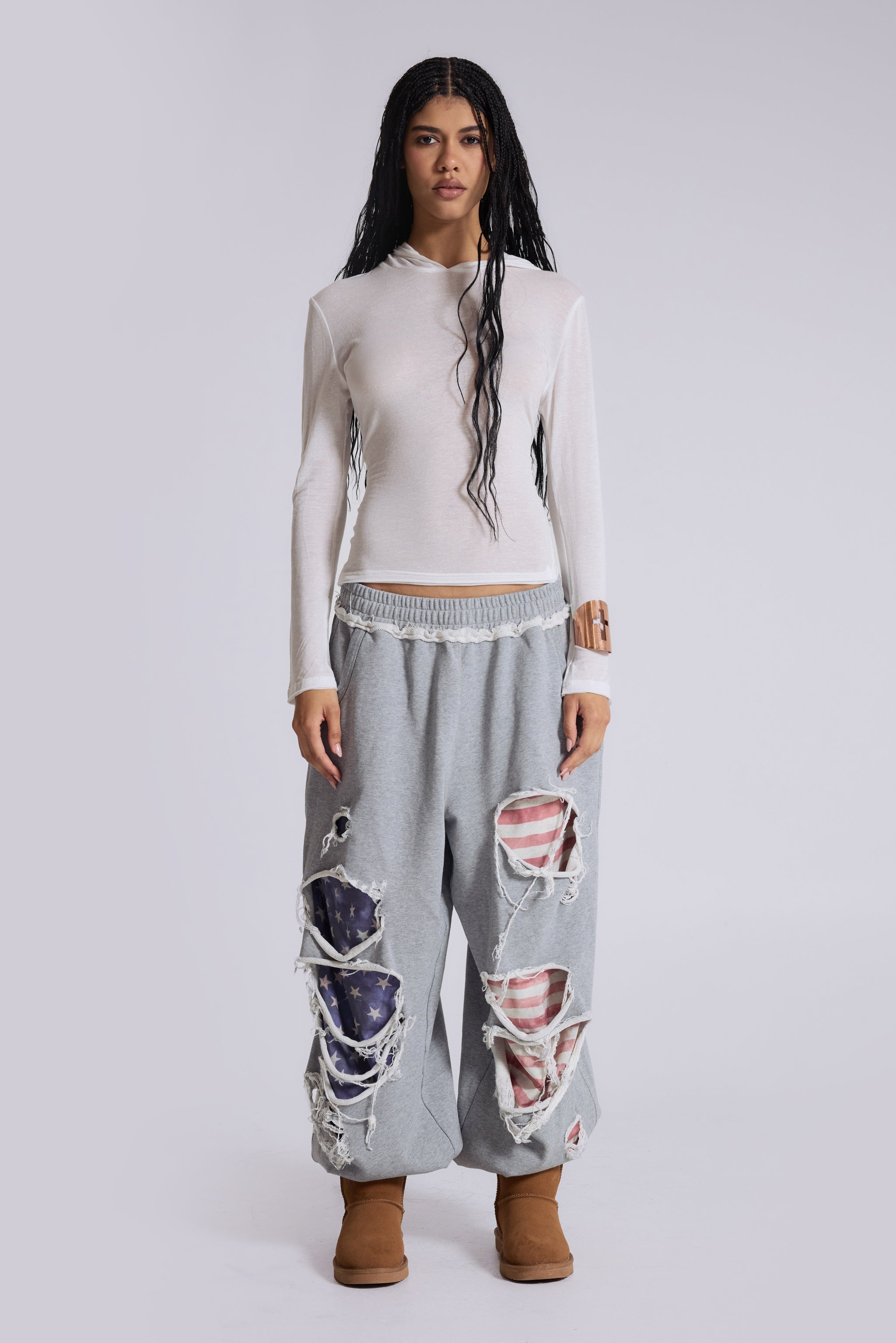 White Marl Mist Hoodie