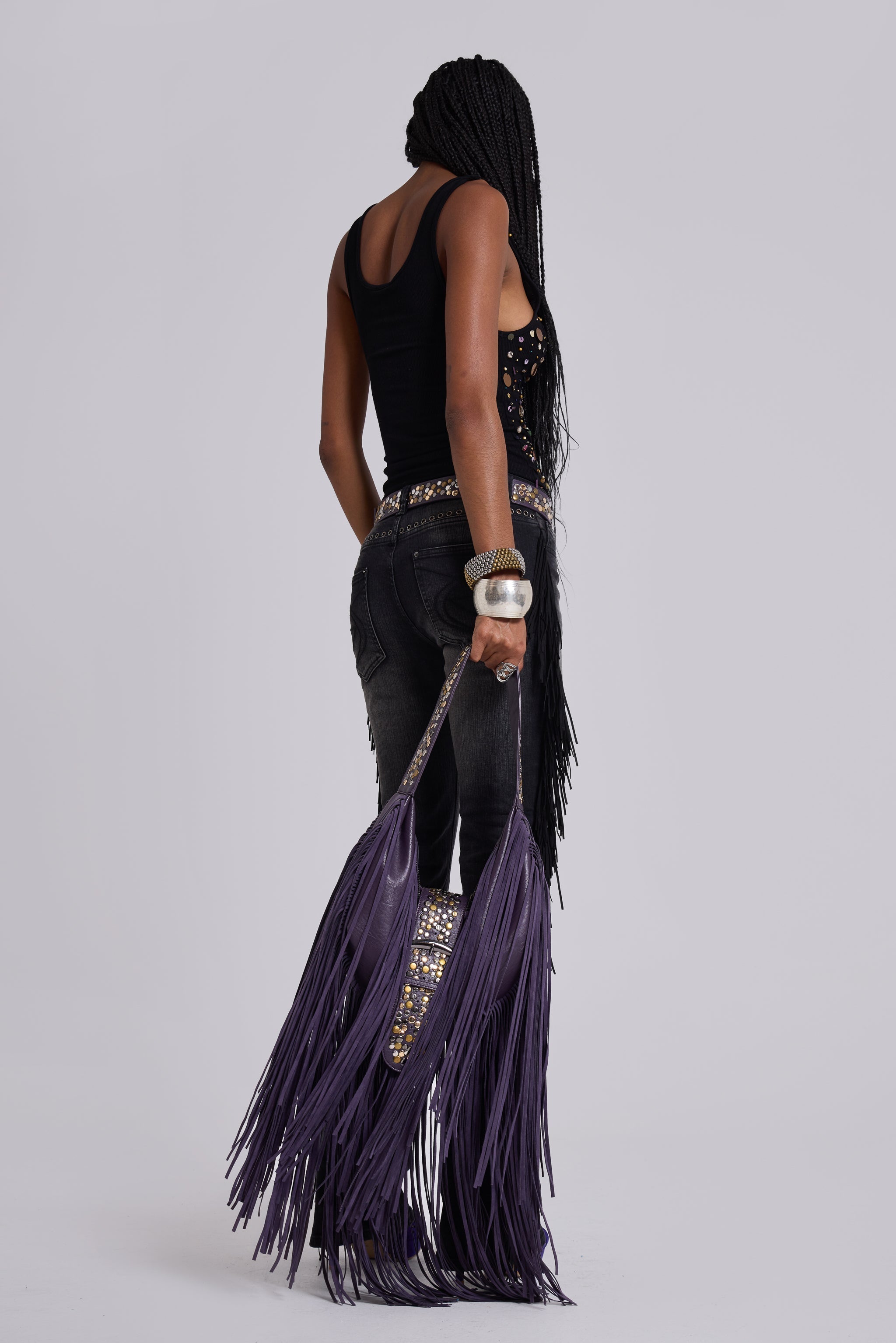 Addison Sequin Vest Top in Midnight