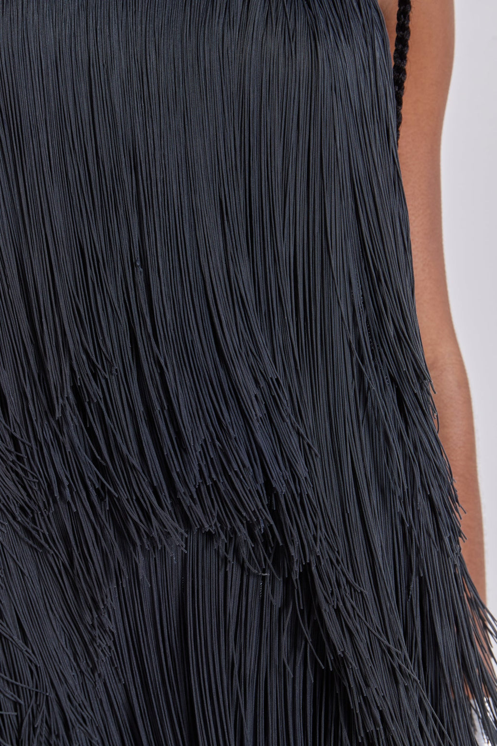 Vadra Backless Fringe Mini Dress