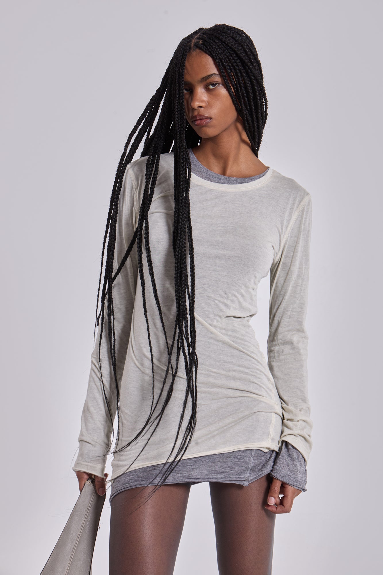 Oatmeal Mist Mini Dress