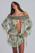Breccia Embellished Mini Dress
