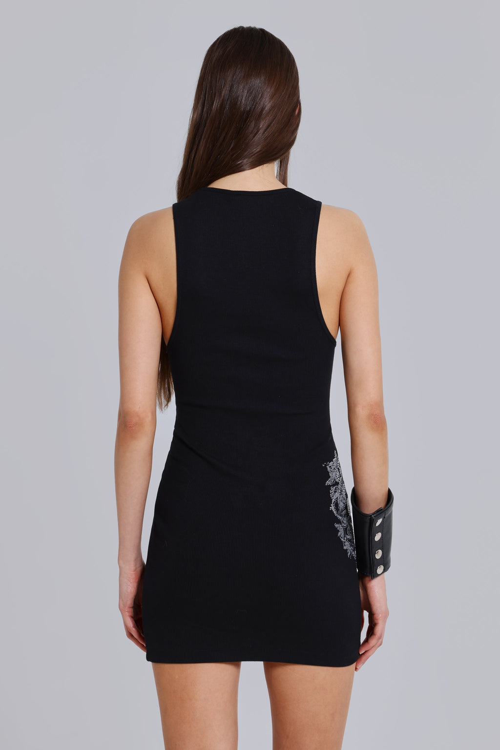 Rock Revival Rhinestone Fleur de Lis Vest Mini Dress