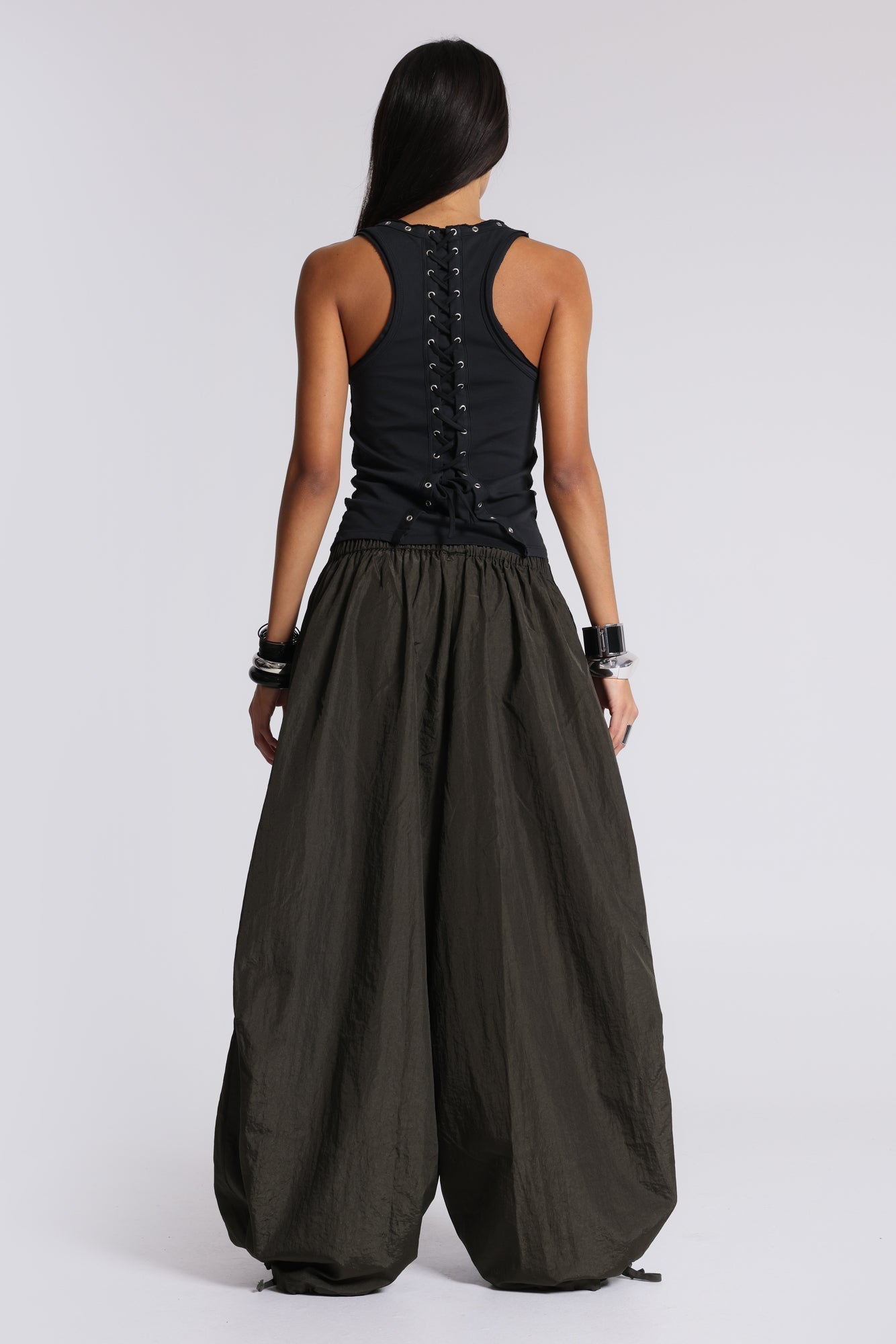 Ramona Burnout Vest Top in Black