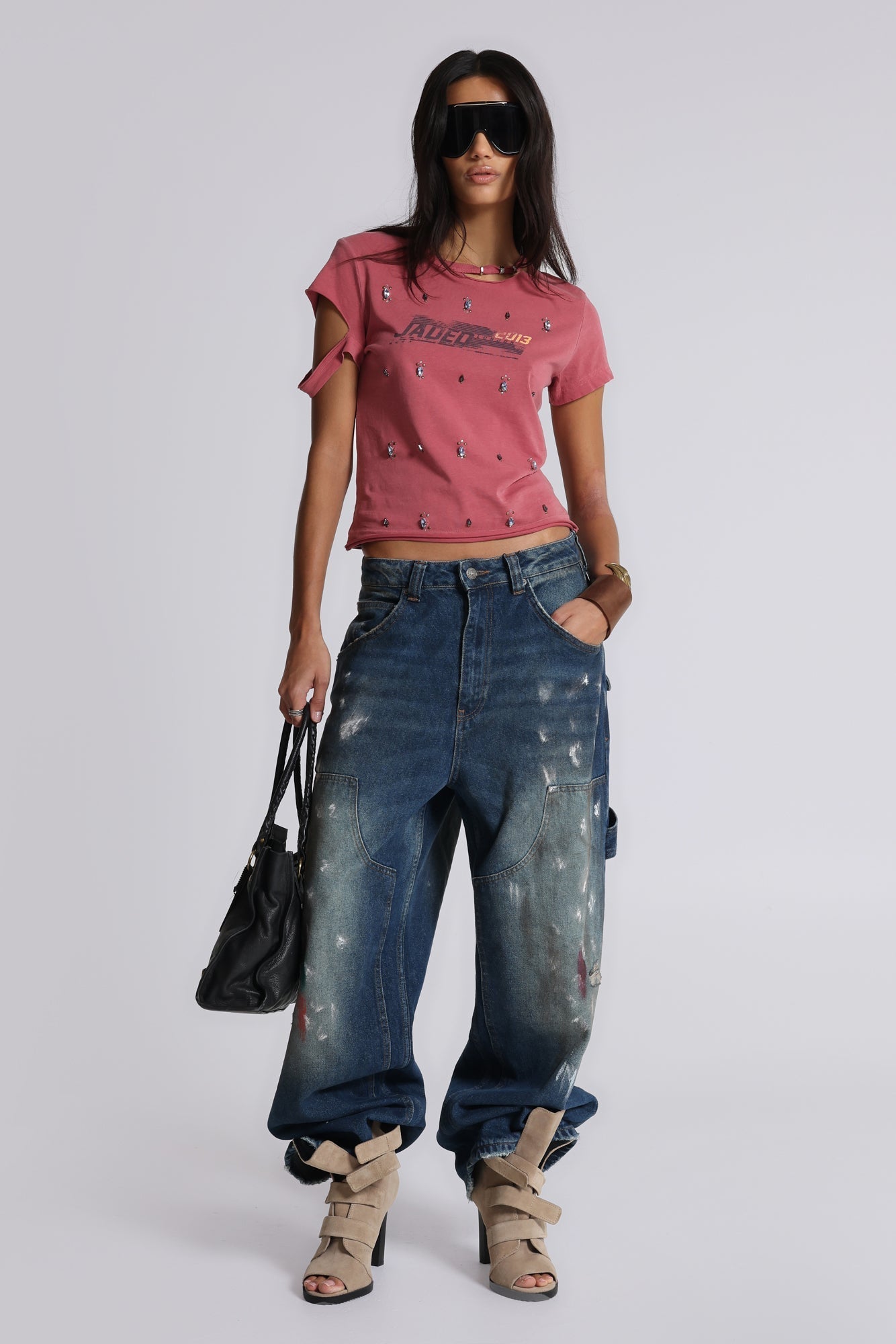 Rally Distressed Embellished Tee