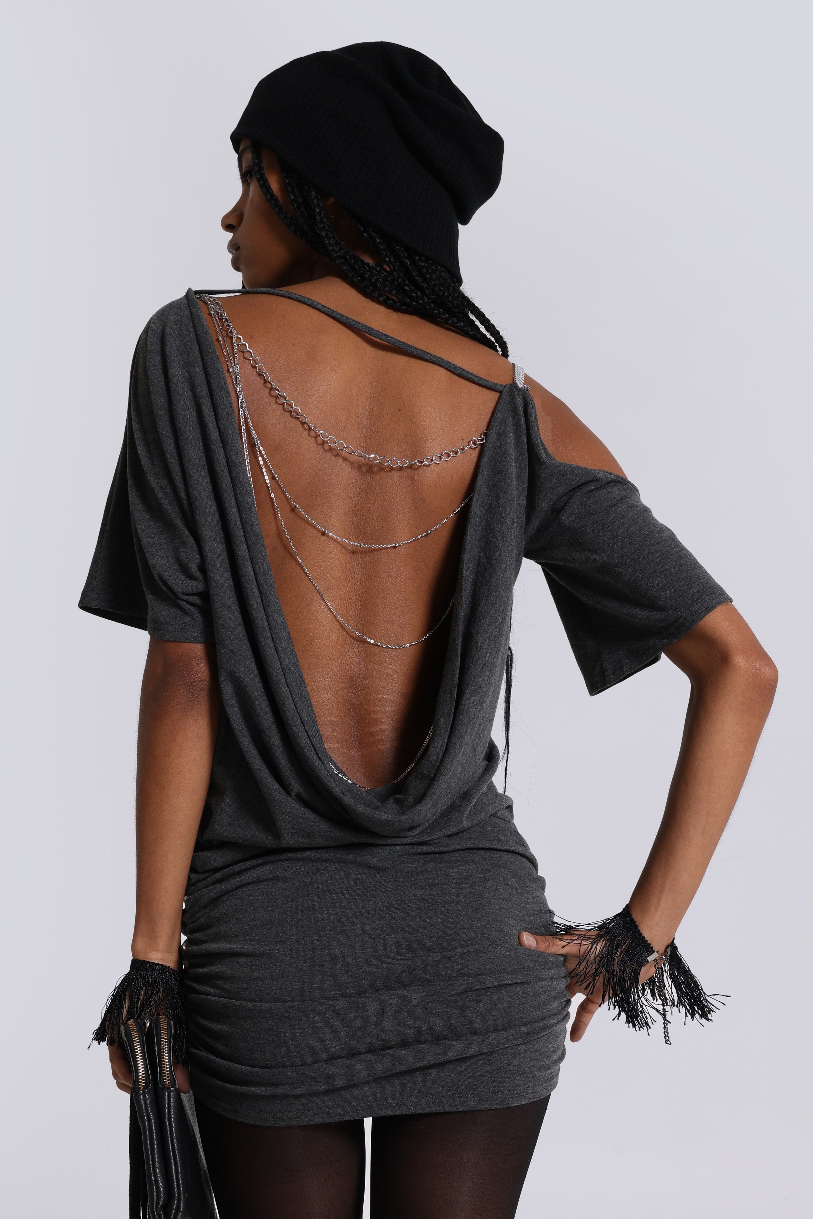 Sky Asymmetric Mini Dress