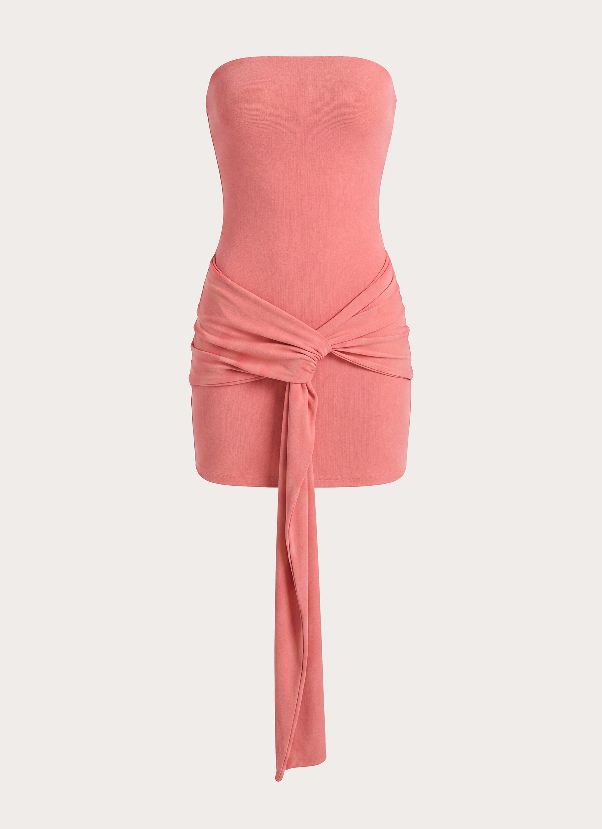 Jiliana Strapless Mini Dress - Coral
