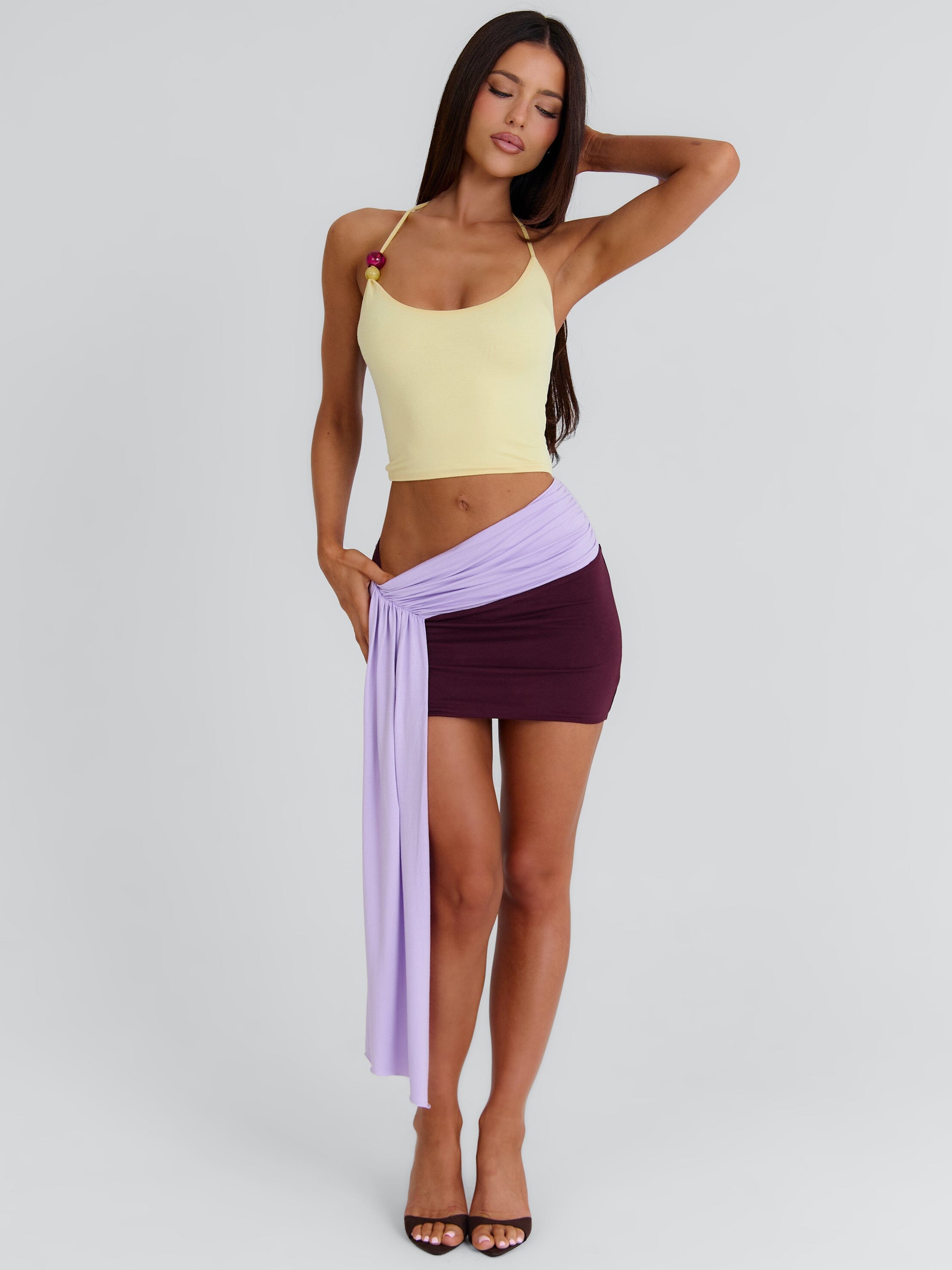 Kenley Mini Dress Yellow And Purple