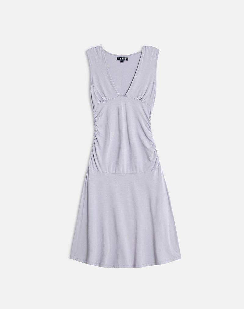Laluma Midi Dress in Lilac Grey