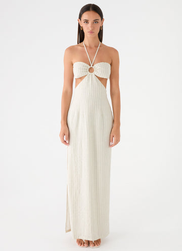 Laid Bare Maxi Dress - Desert Stripe