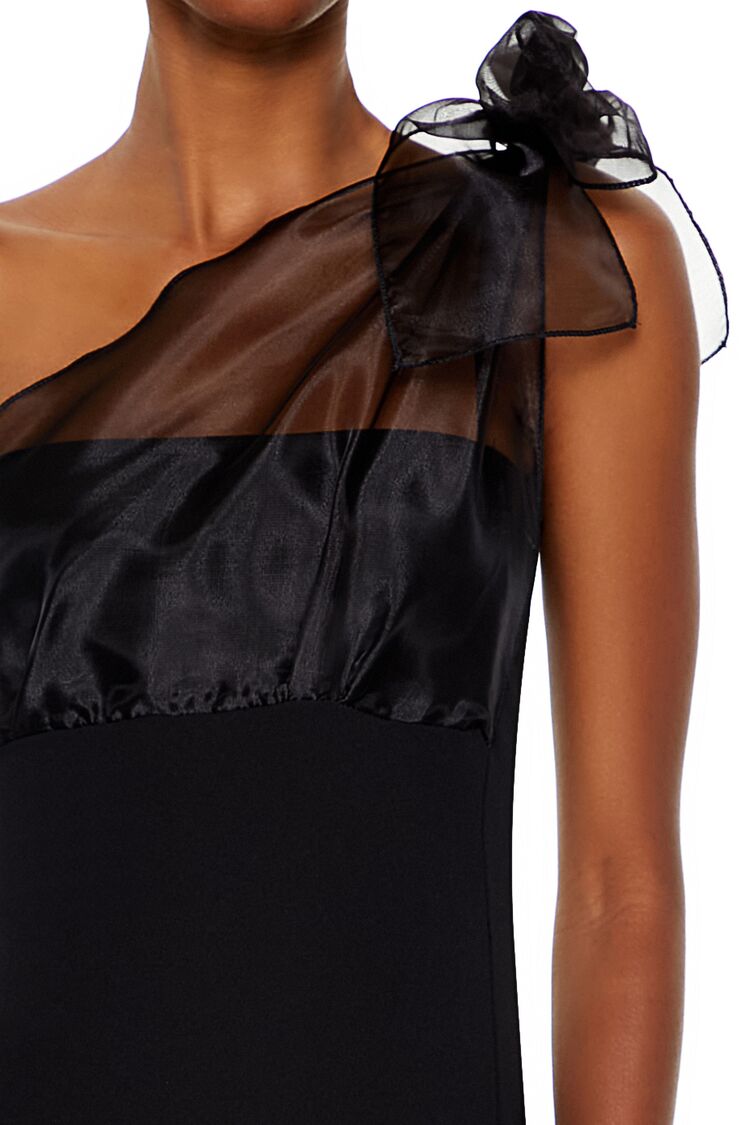 One-Shoulder Bow Mini Tube Dress