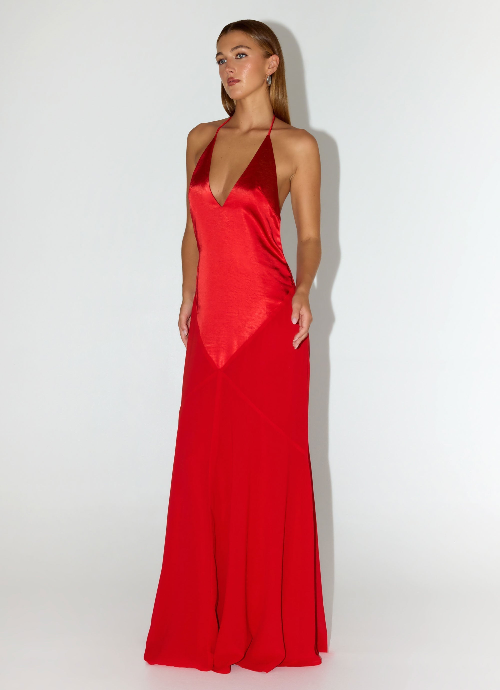 Leilah Maxi Dress - Cherry