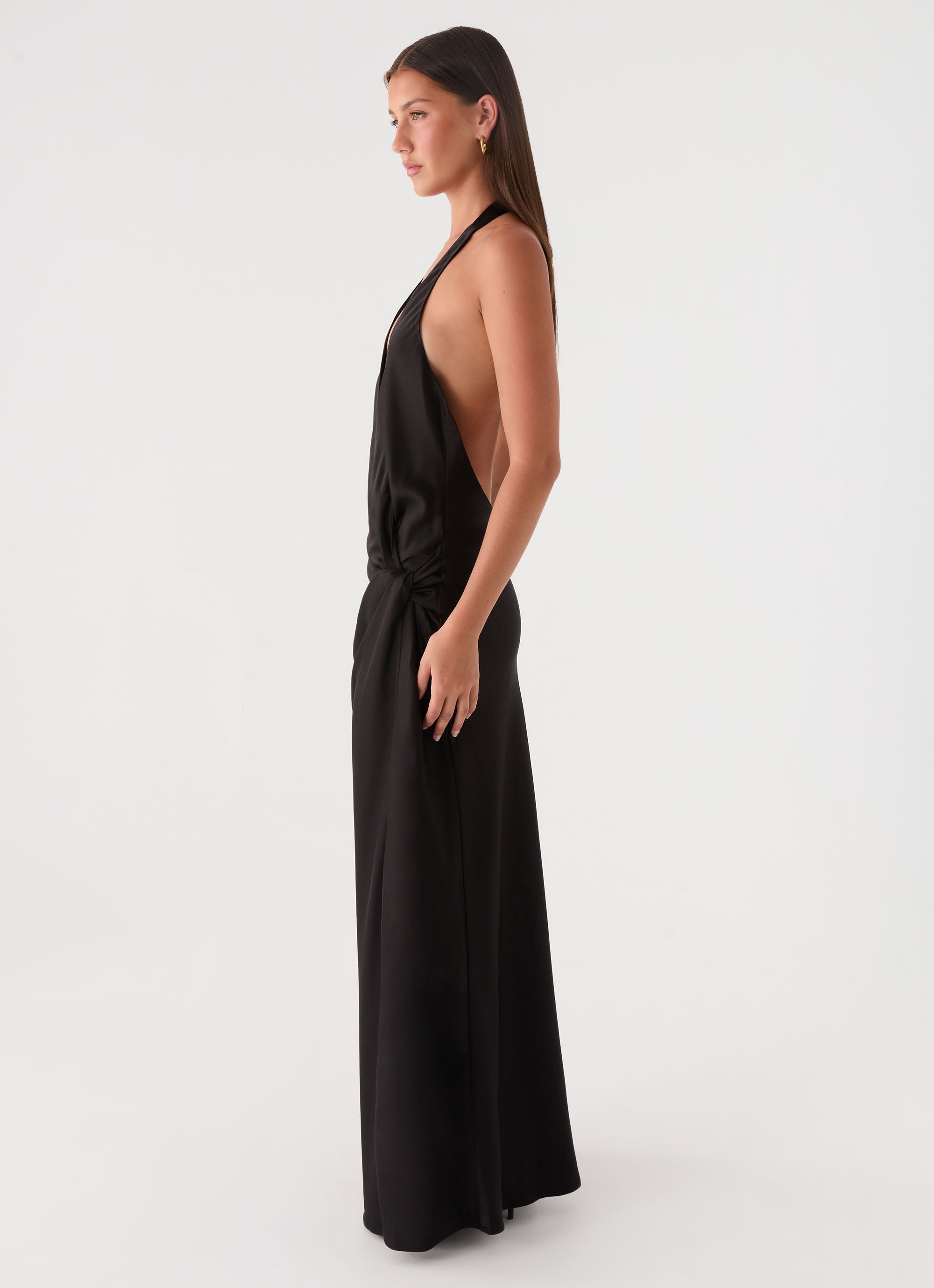 Lumae Halter Maxi Dress - Black