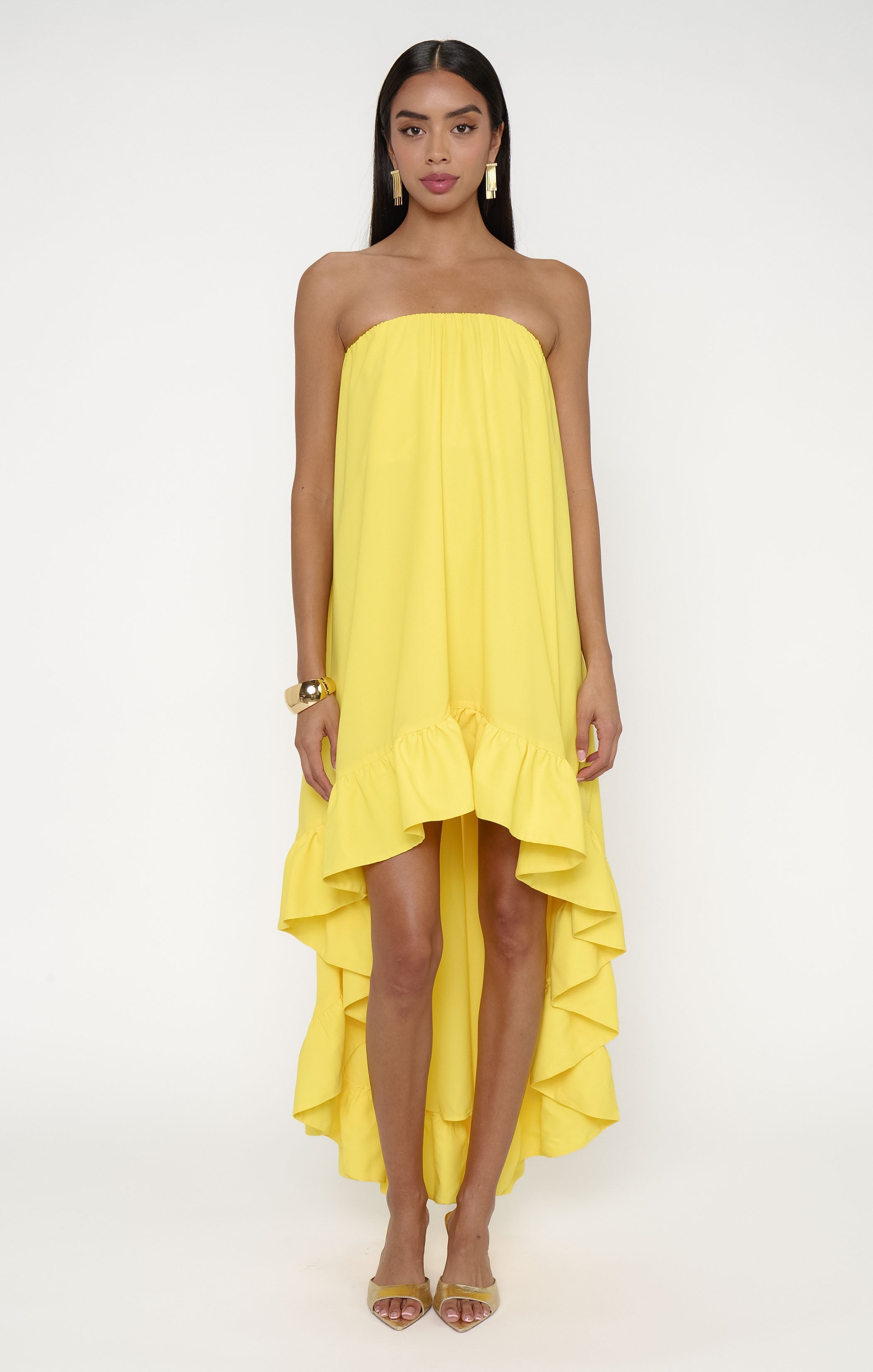 Rayna Dress ~ Bright Yellow Crisp