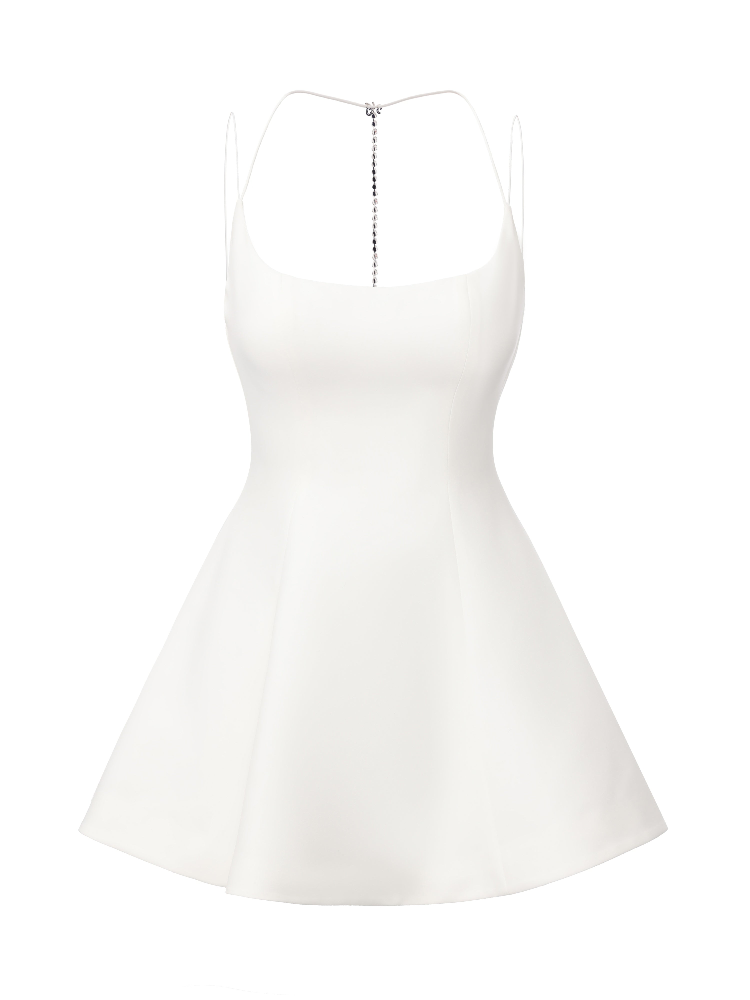 Giana Open-Back White Dress