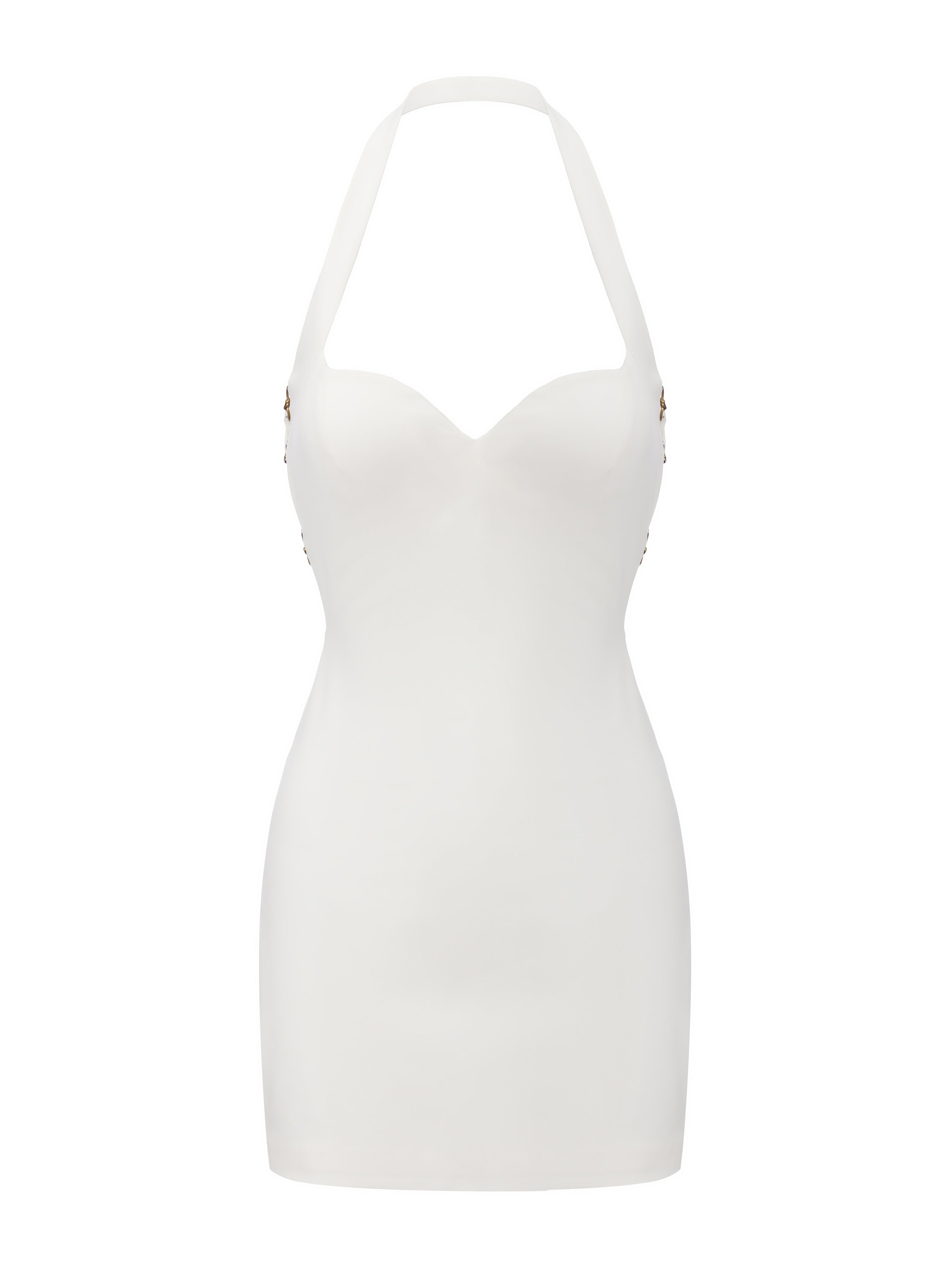 Sabina Ring-Cutout White Dress