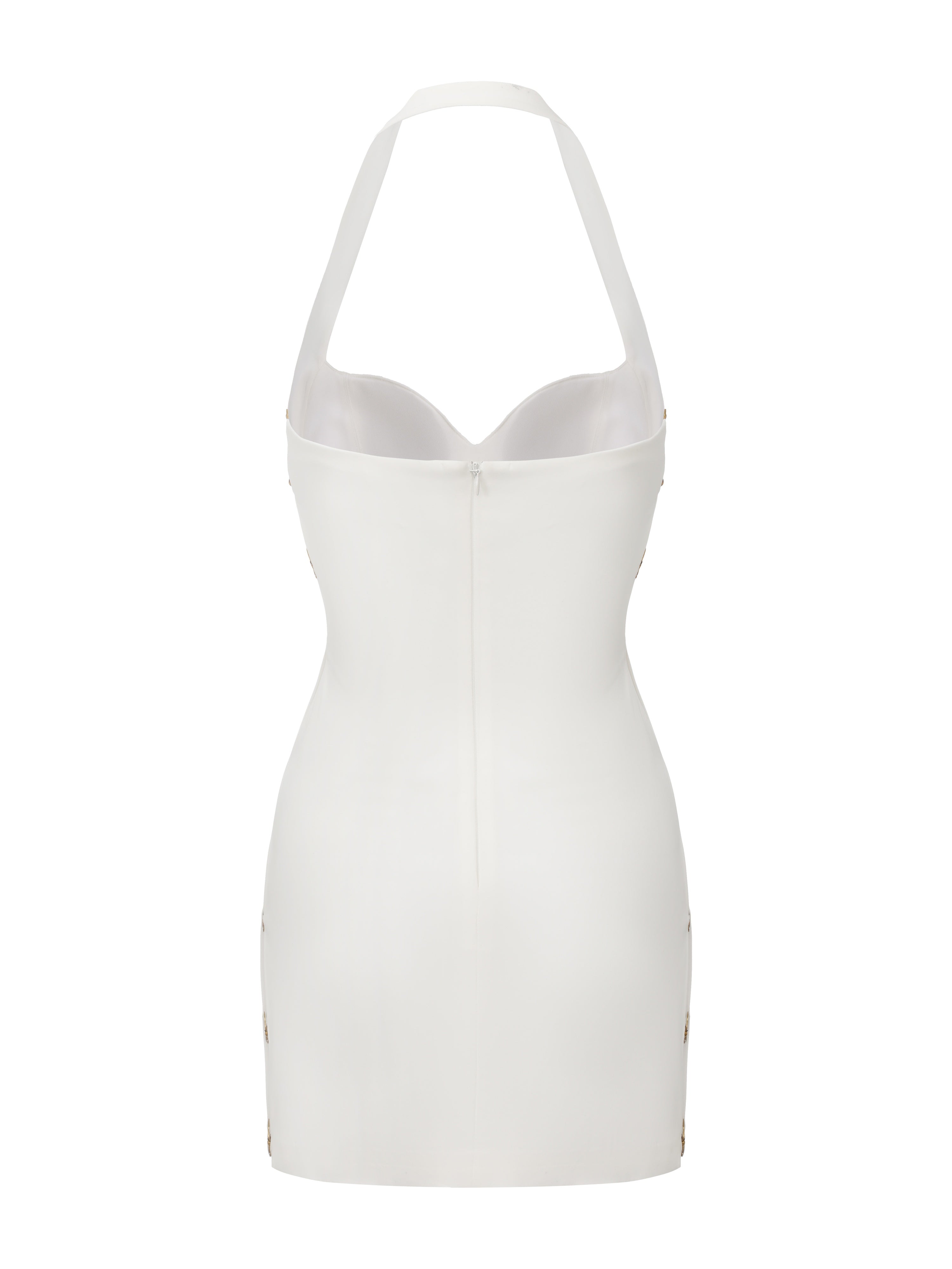 Sabina Ring-Cutout White Dress