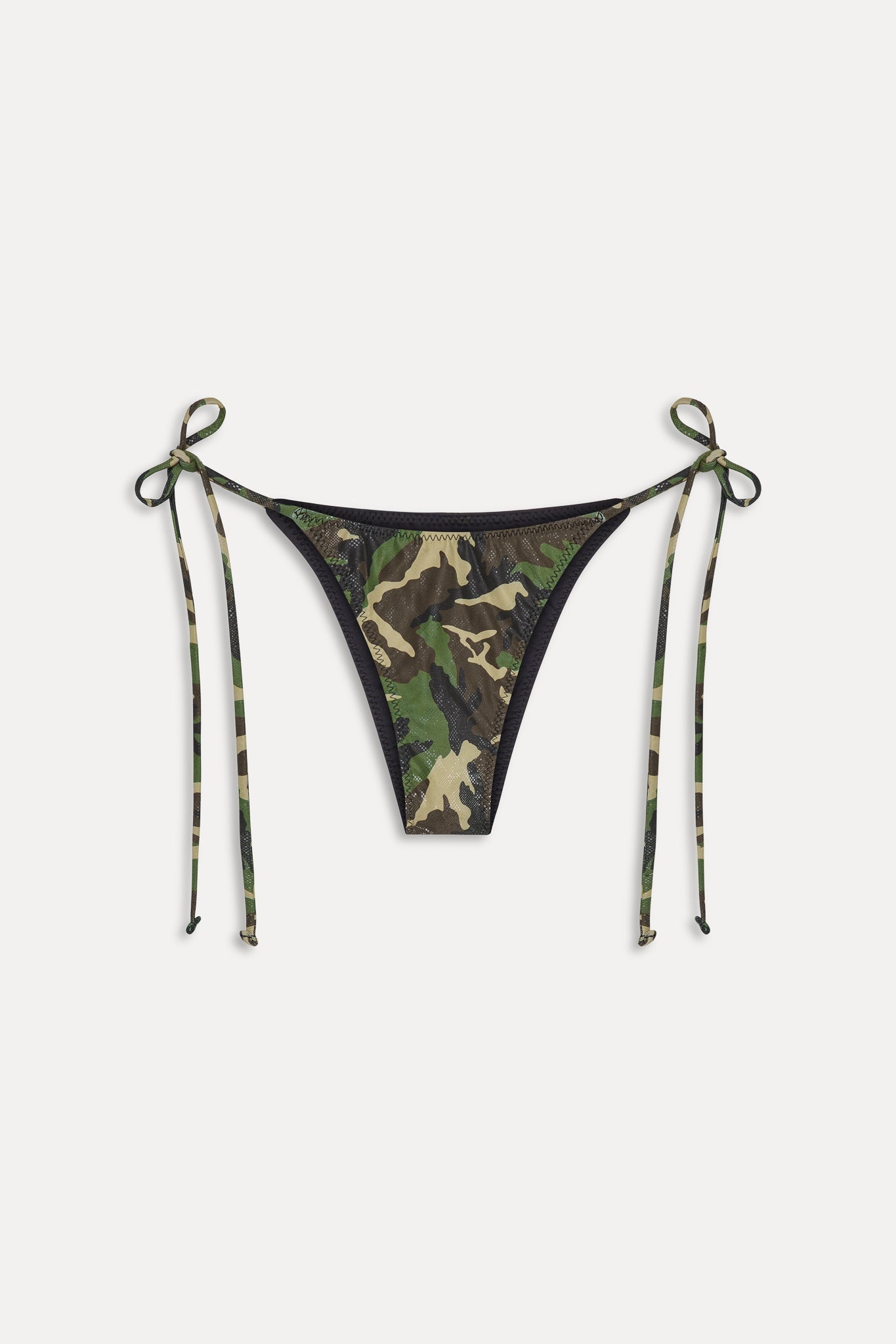 X Khy Mackenzie Foil String Bikini Bottom - Camo