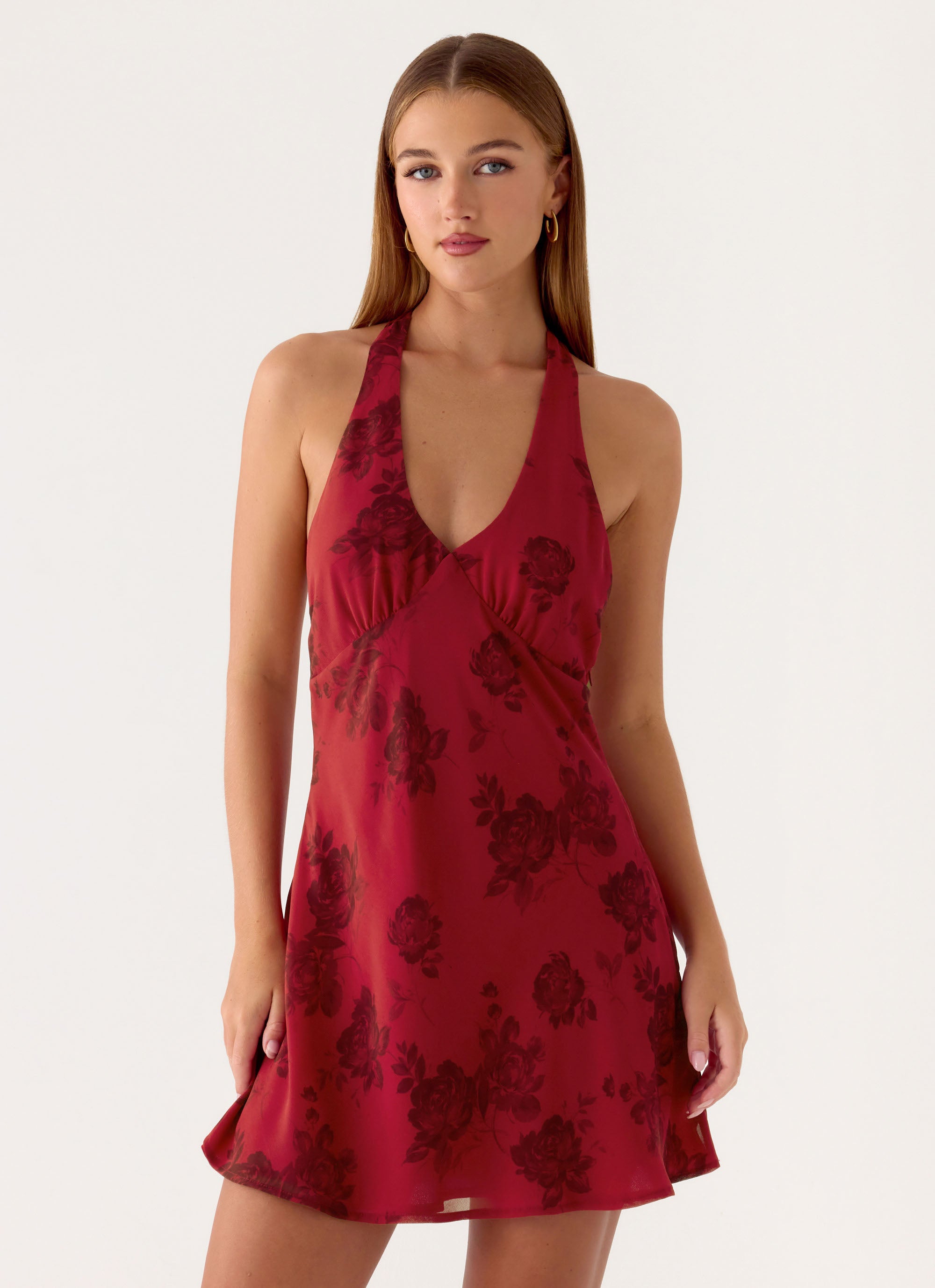 Magnolia Mini Dress - Cherry Rose