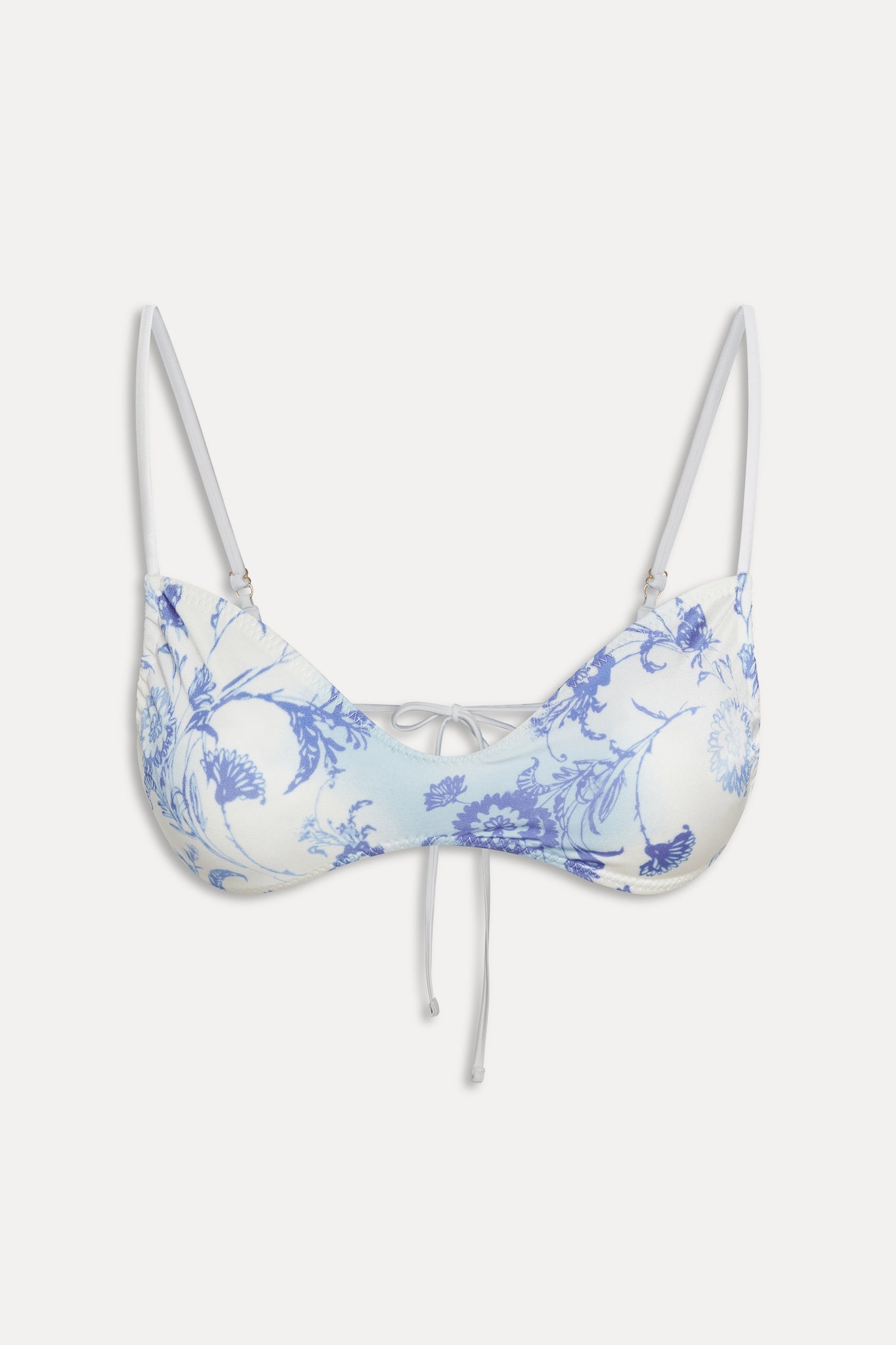 Magnolia Satin Skimpy Bikini Top - Fleur De Bleu