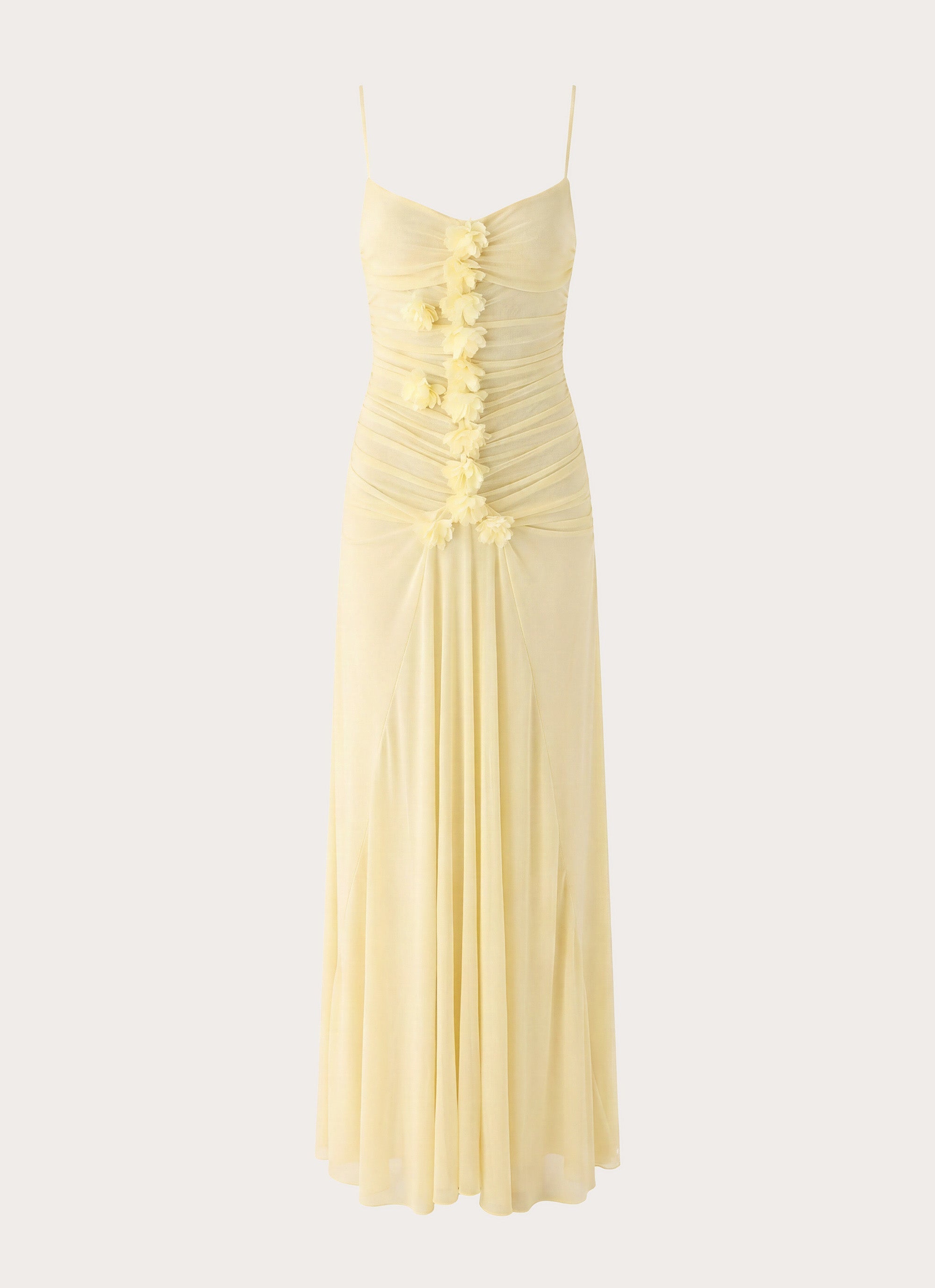 Marcia Flower Maxi Dress - Yellow