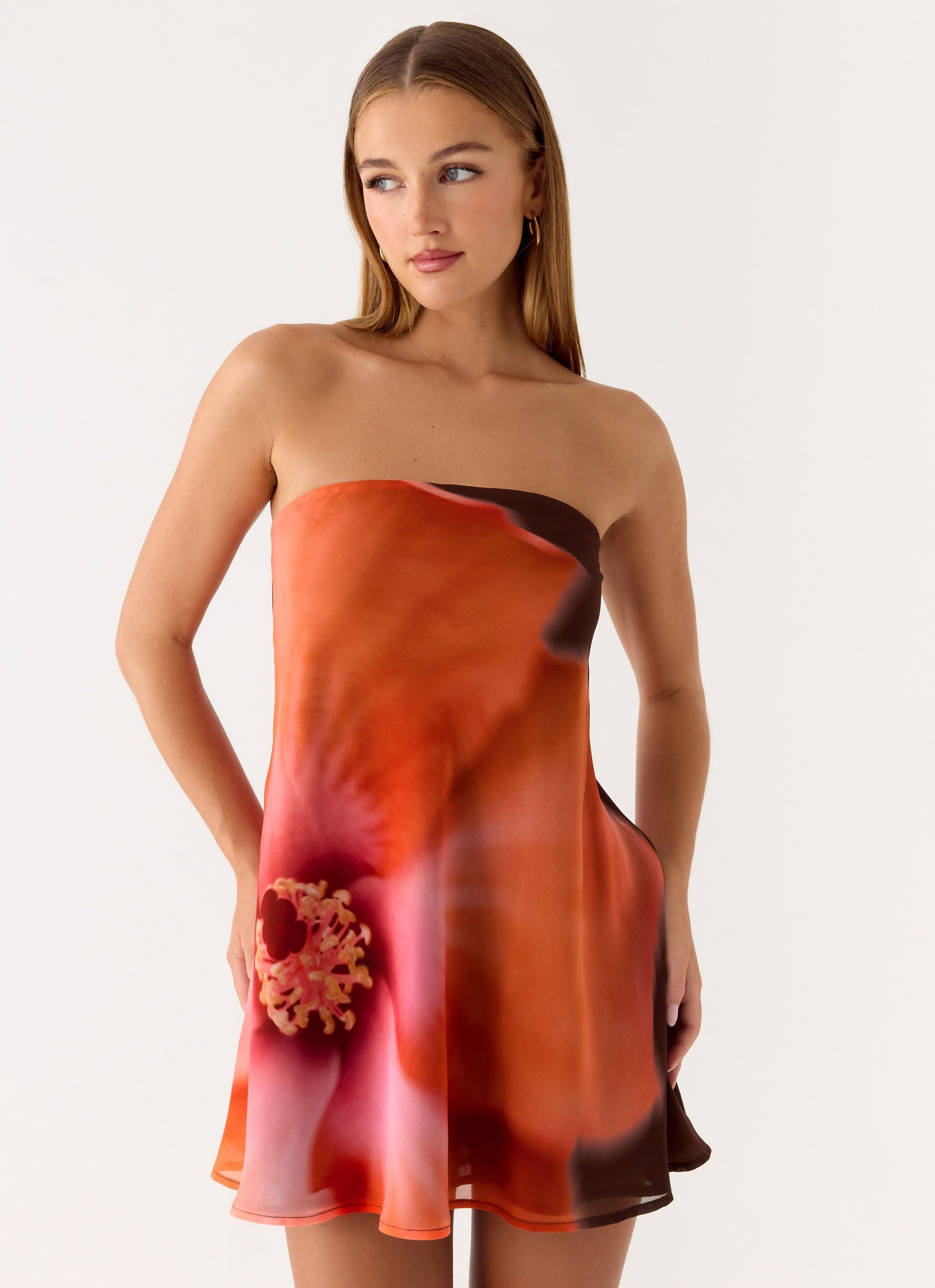 Marcita Mini Dress - Chocolate Blossom