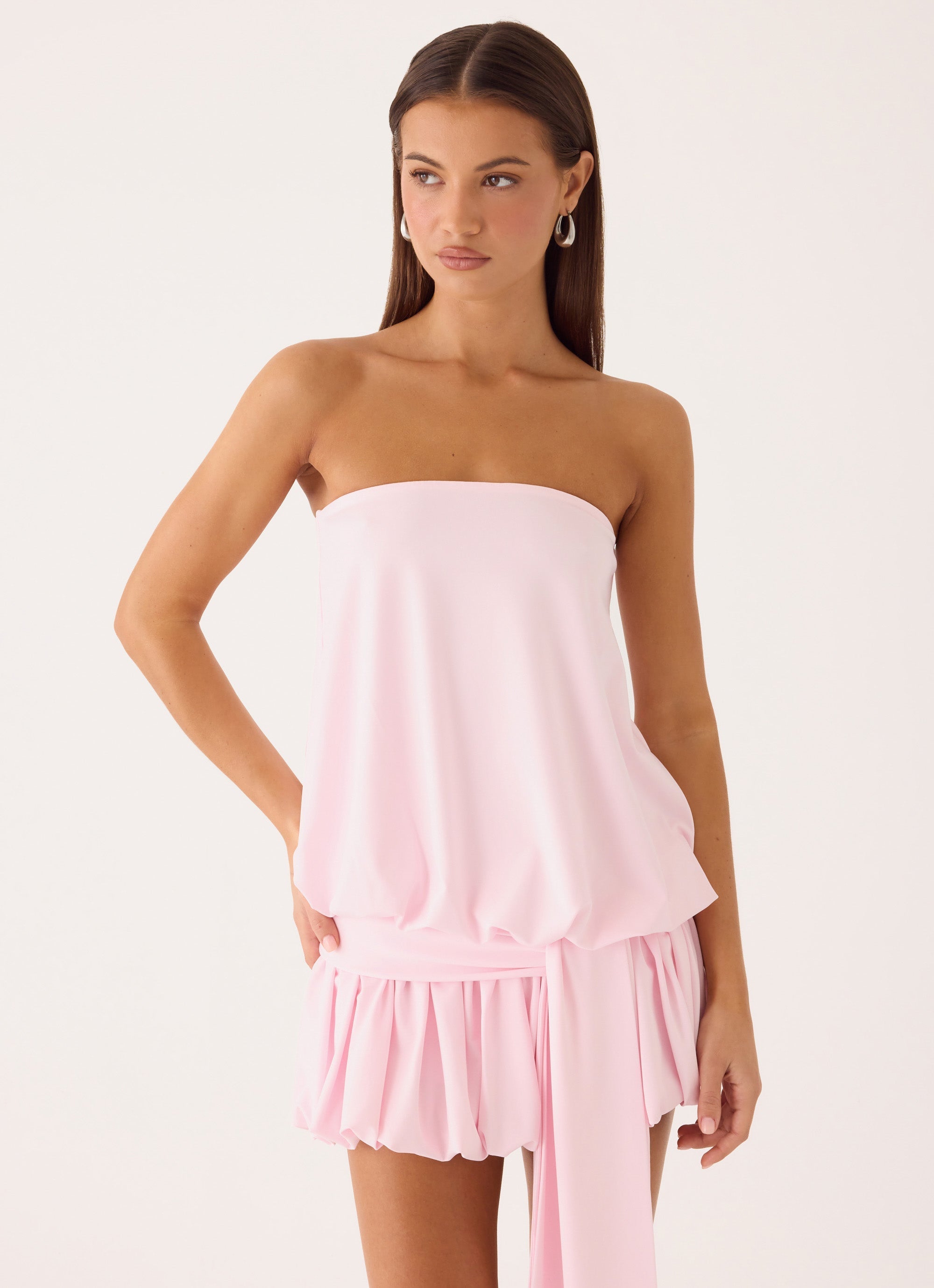 Mazie Strapless Mini Dress - Pink