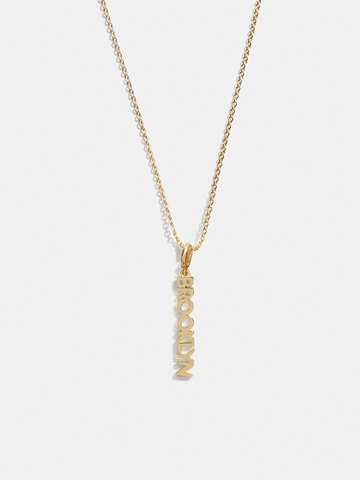 Mini Gold Block Cluster Custom Nameplate Necklace - 1 Name