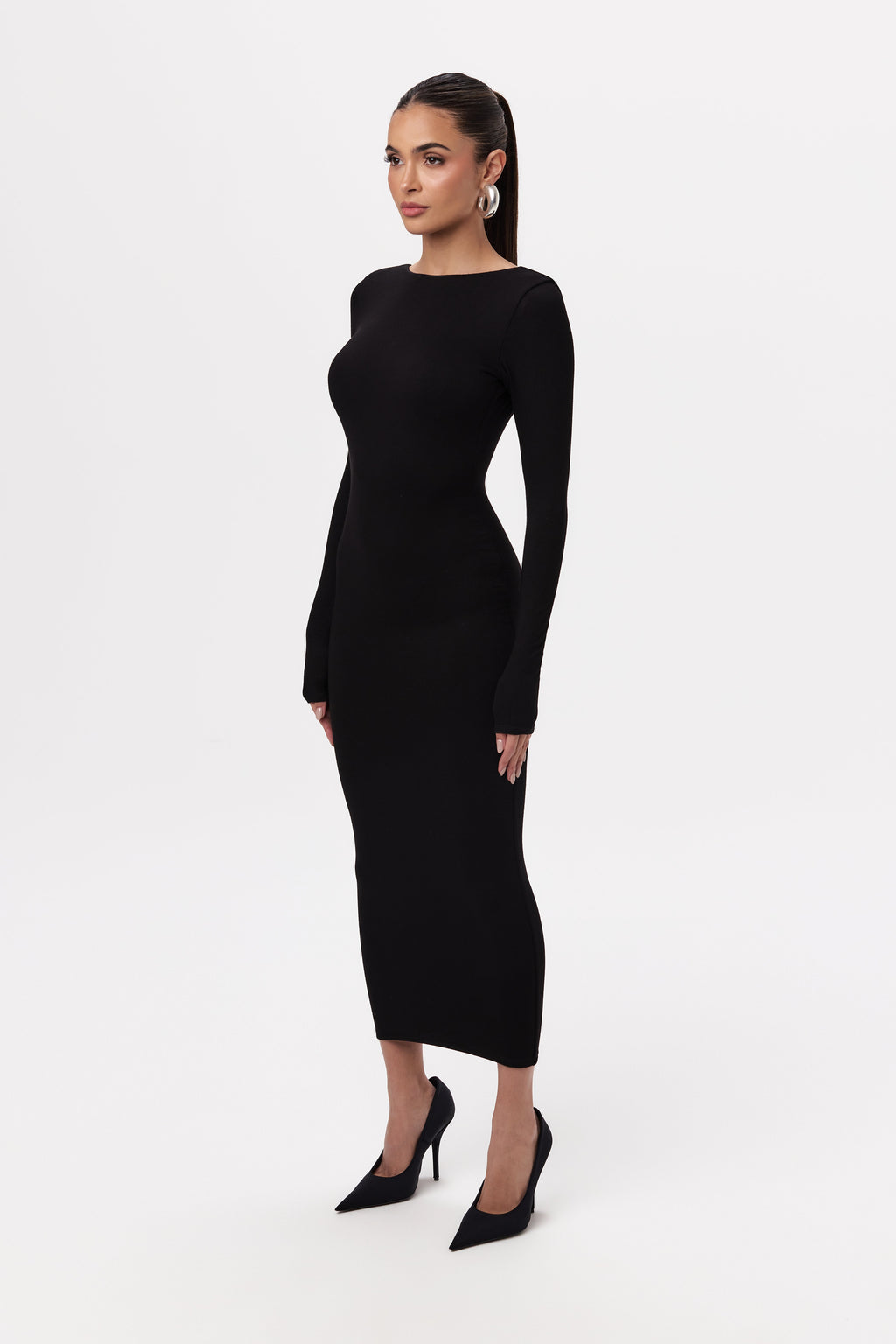 NW Open Back Midi Dress