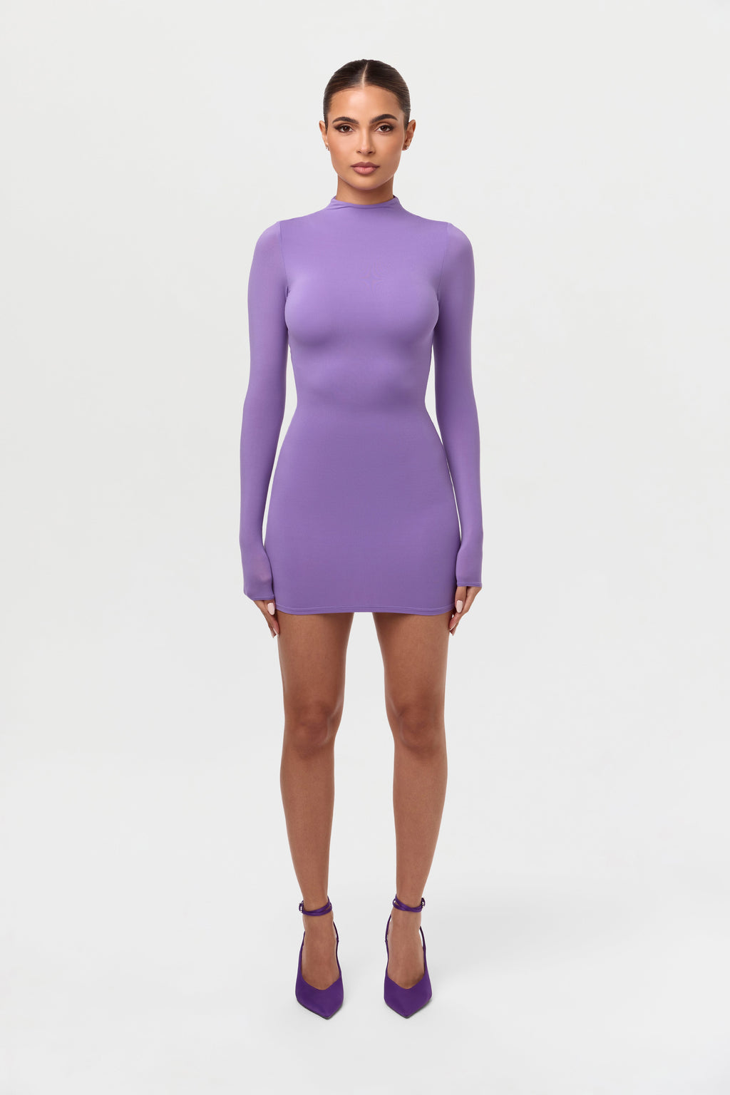 Naked Mock Neck Mini Dress