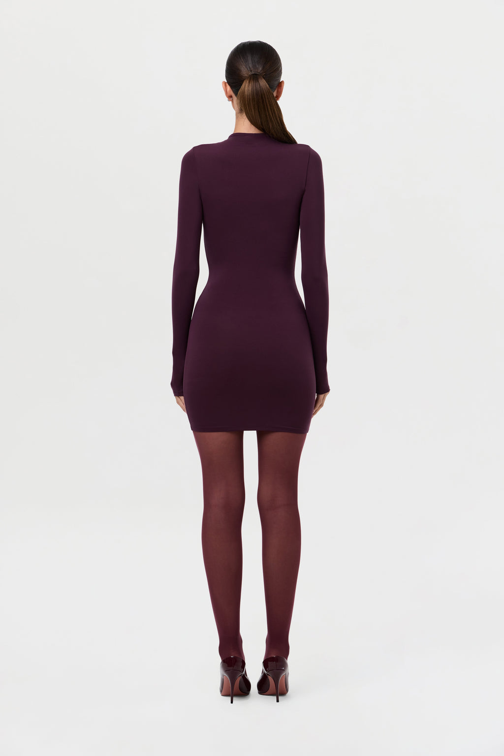 Naked Mock Neck Mini Dress